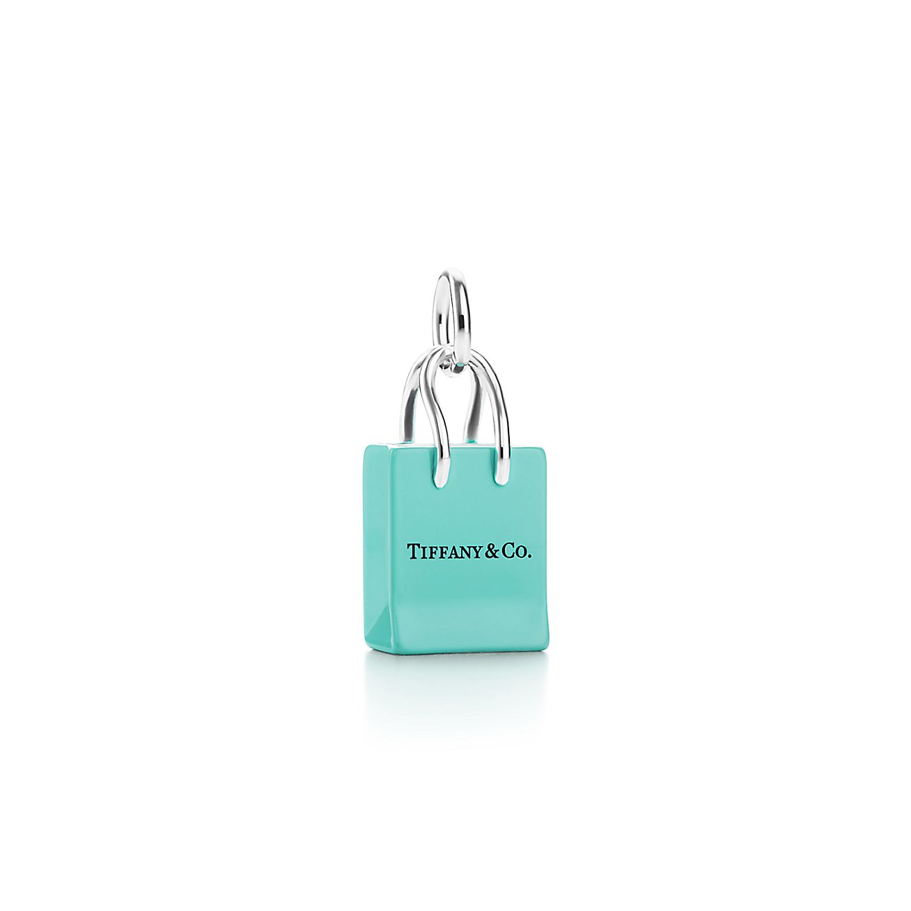 Tiffany & Co.® Shopping Bag Charm In Sterling Silver With Enamel Finish. | Tiffany  & Co.
