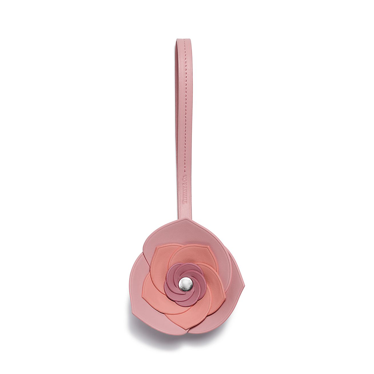 Tiffany & Co.® Flower Bag Charm in Rose Leather