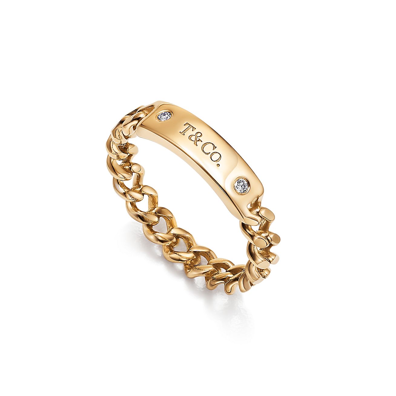 Tiffany \u0026 Co.® micro link ring in 18k 
