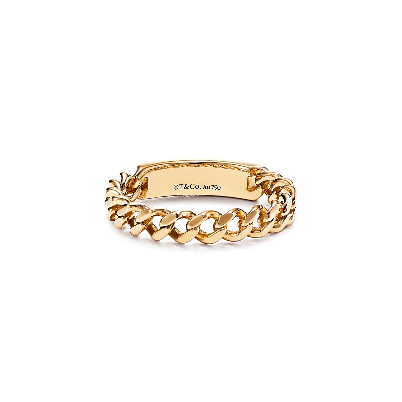 Tiffany \u0026 Co.® micro link ring in 18k 