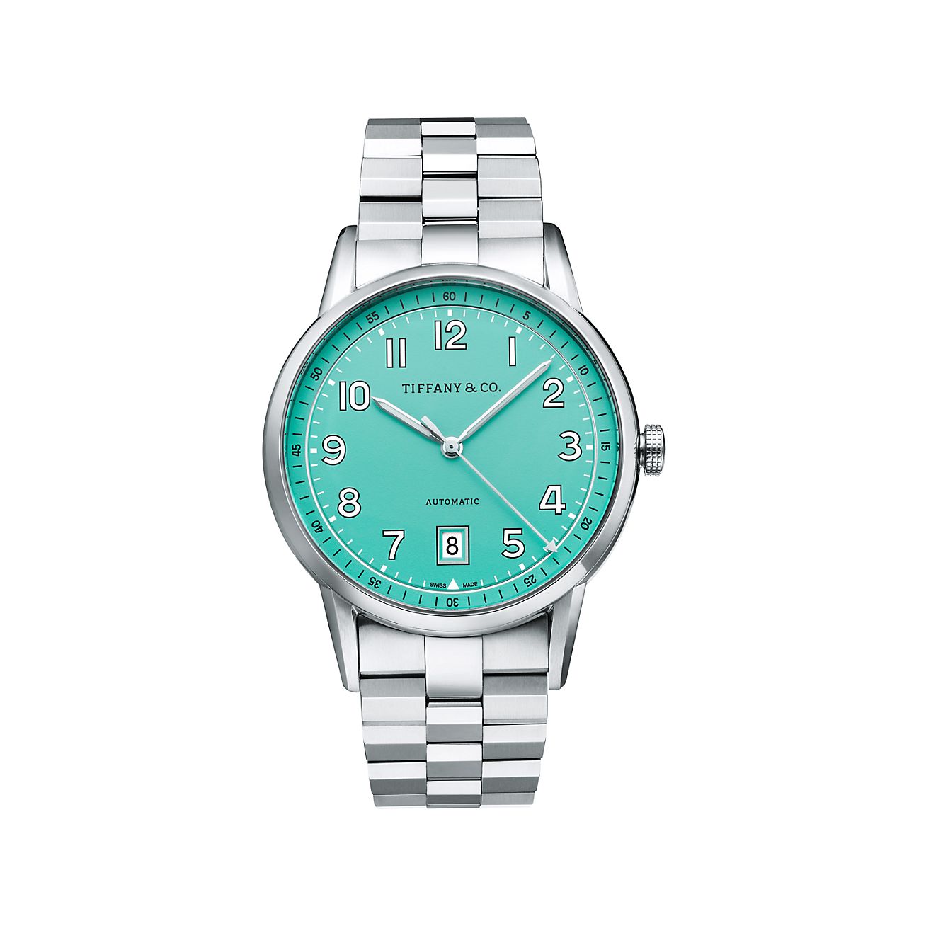 Tiffany CT60® 3-Hand 40 mm watch in Stainless Steel with a Tiffany Blue®  Dial | Tiffany & Co. US