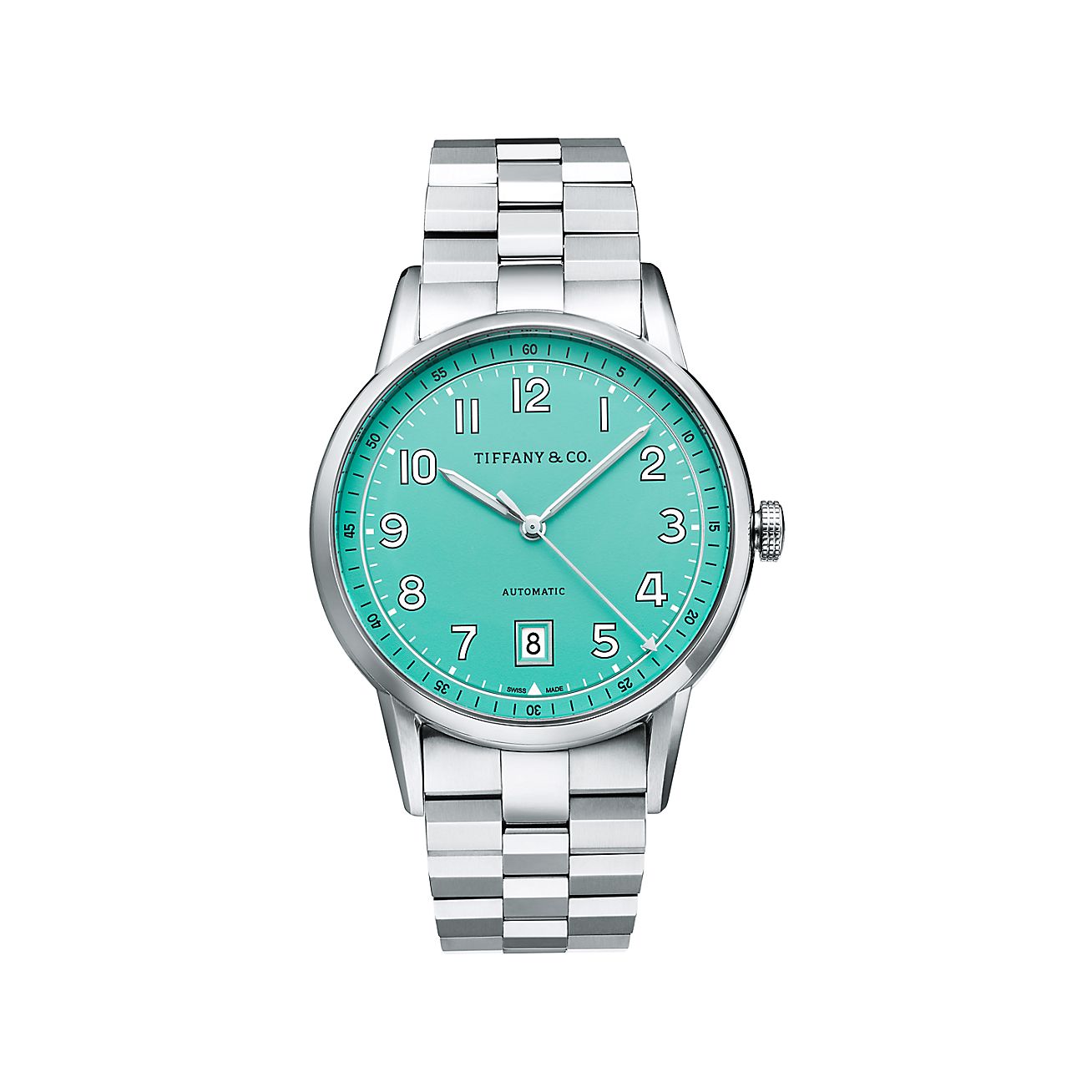 Tiffany CT60® 3Hand 40 mm watch in Stainless Steel with a Tiffany Blue