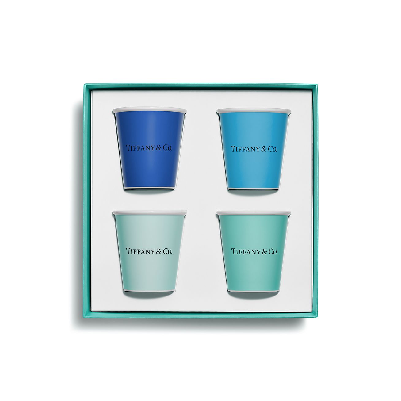 Tiffany Cups Tiffany Coffee Cups in Bone China, Set of Four