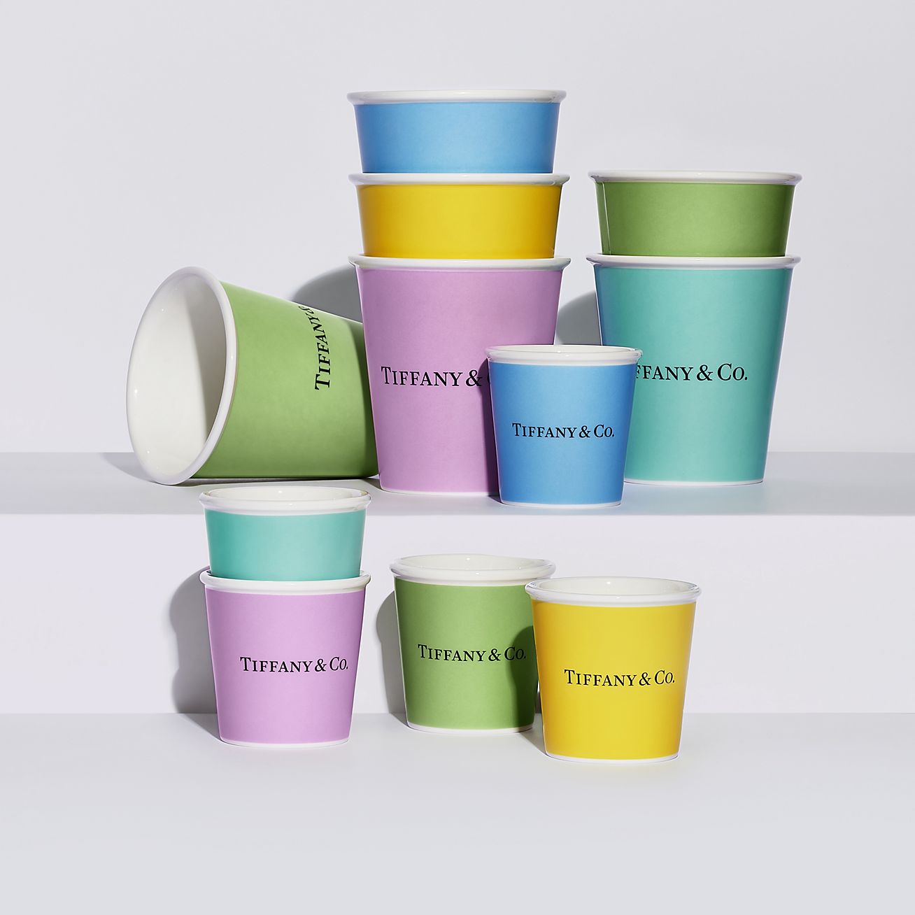 Tiffany Cups Tiffany Espresso Cups in Bone China, Set of Five