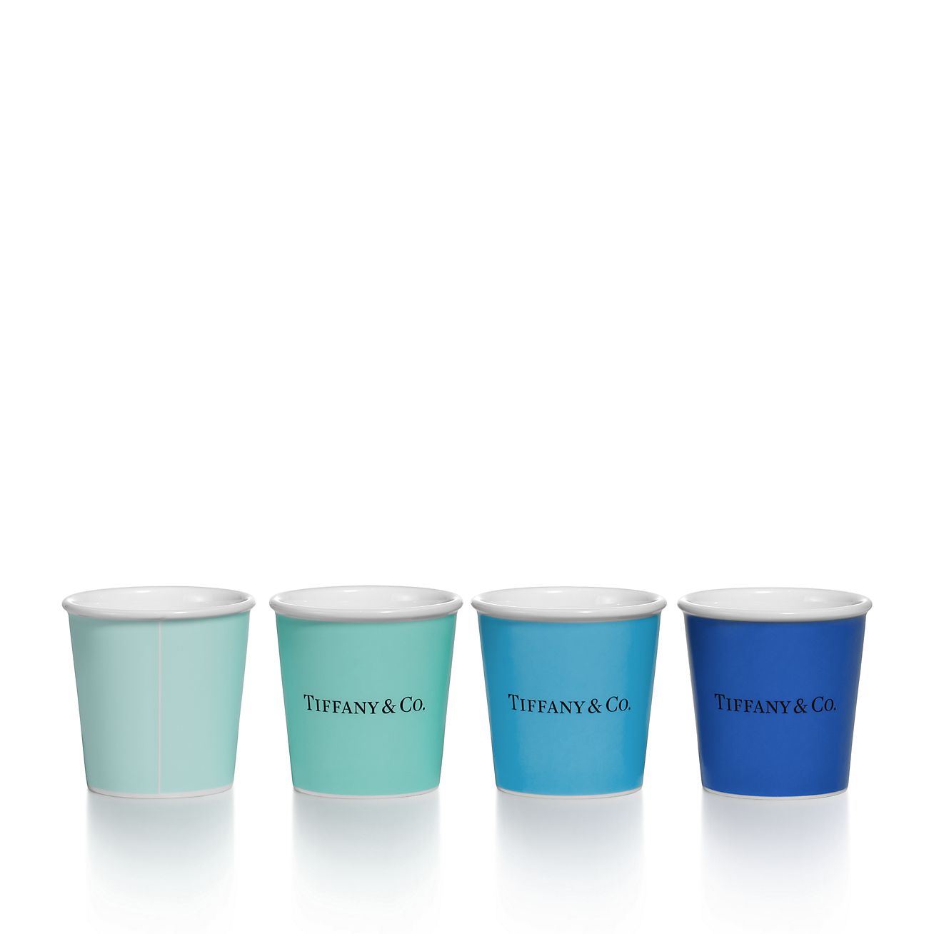 Tiffany & Co. Blue Band スープカップ4客【ヴィンテージ】 Tiffany Cups Tiffany Espresso Cups in Bone China, Set of Four