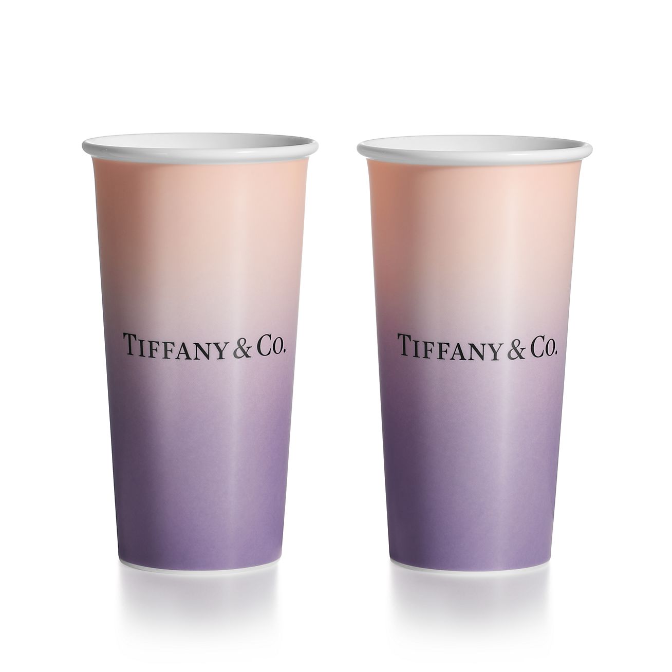 Tiffany Cups Tiffany Large Coffee Cups in Infinity Morganite Bone China ...