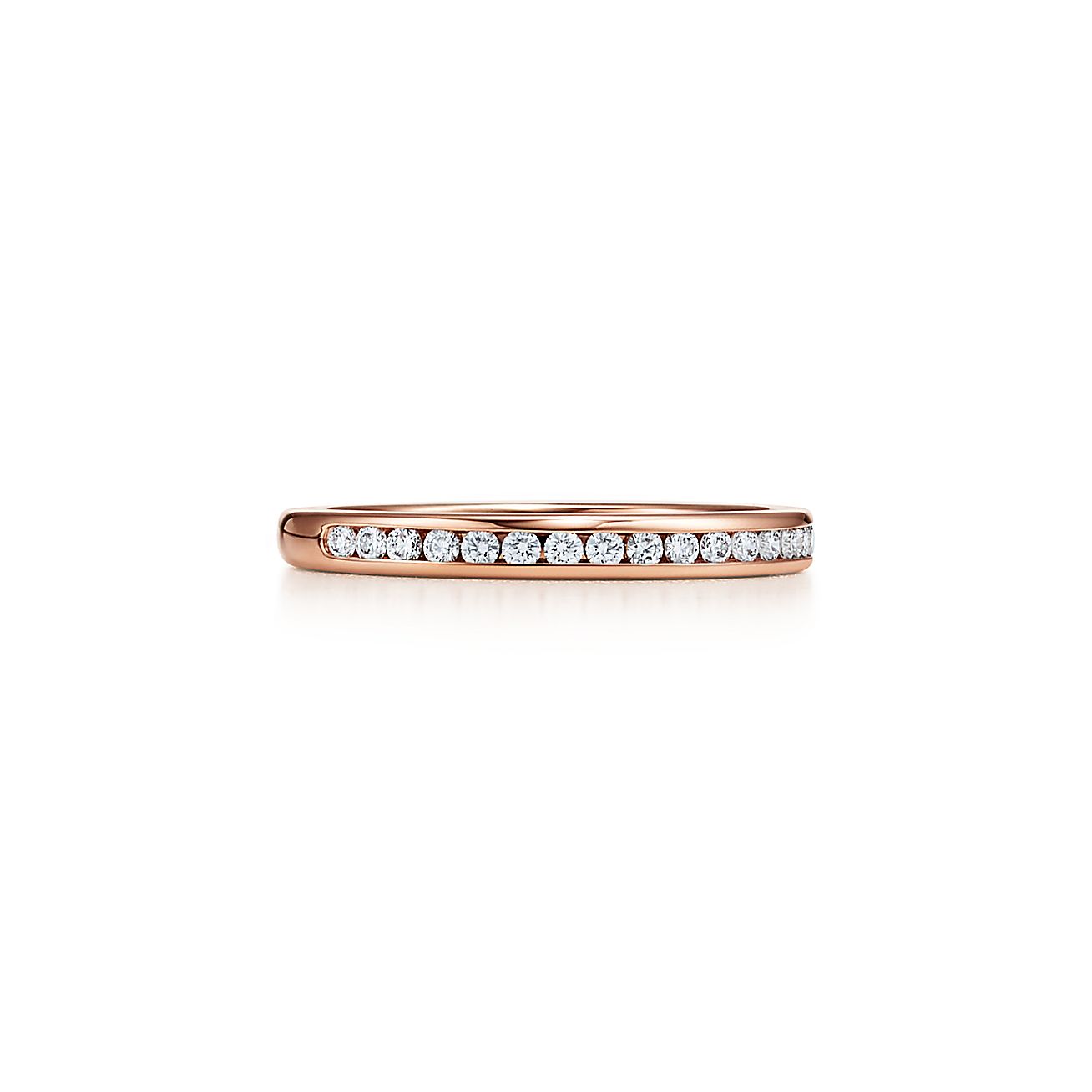 Tiffany Diamant Trauring In 18 Karat Rosegold Mit Diamanten 2 Mm