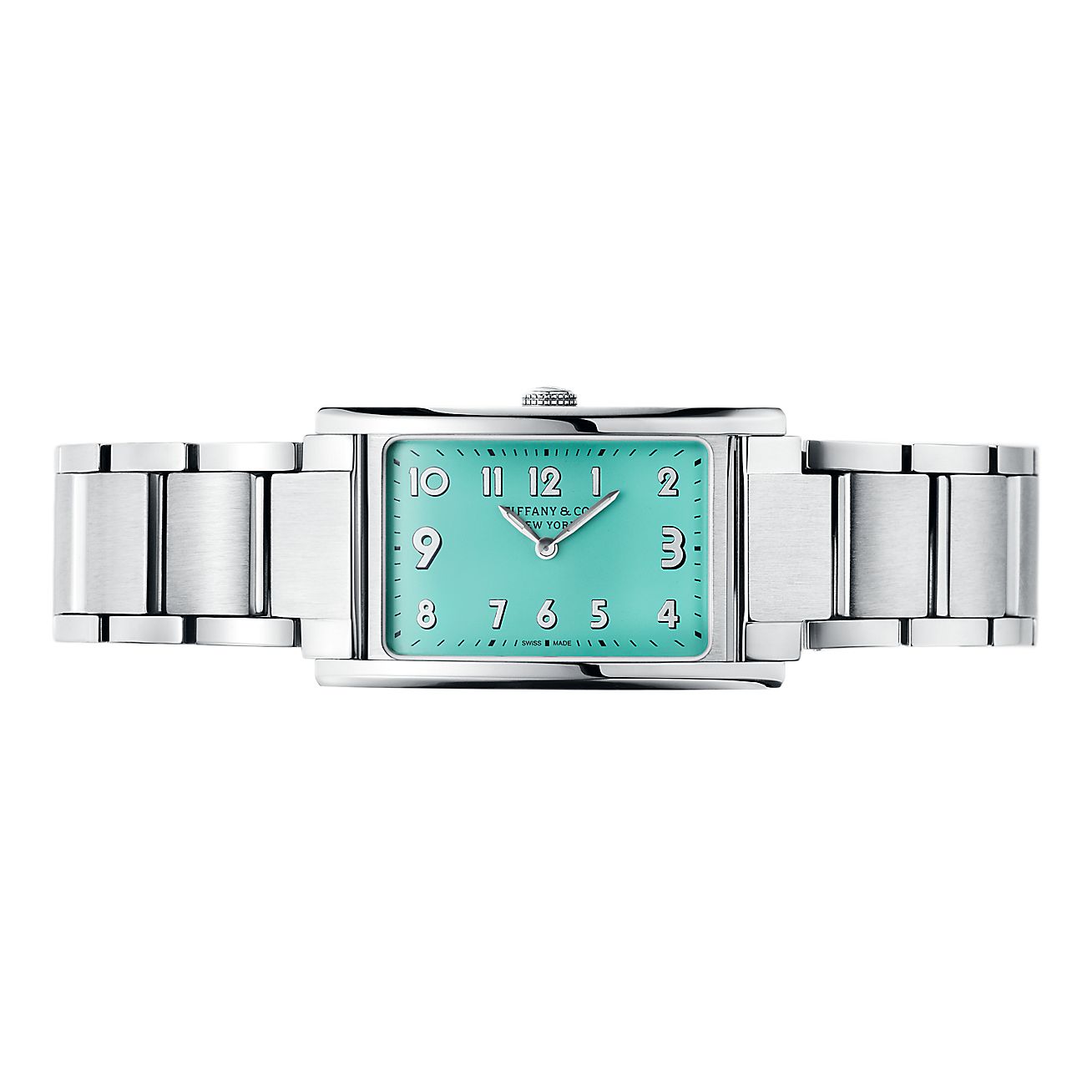 Tiffany East West Mini 2 Hand 37 X 22 Mm Watch In Stainless Steel Tiffany Co