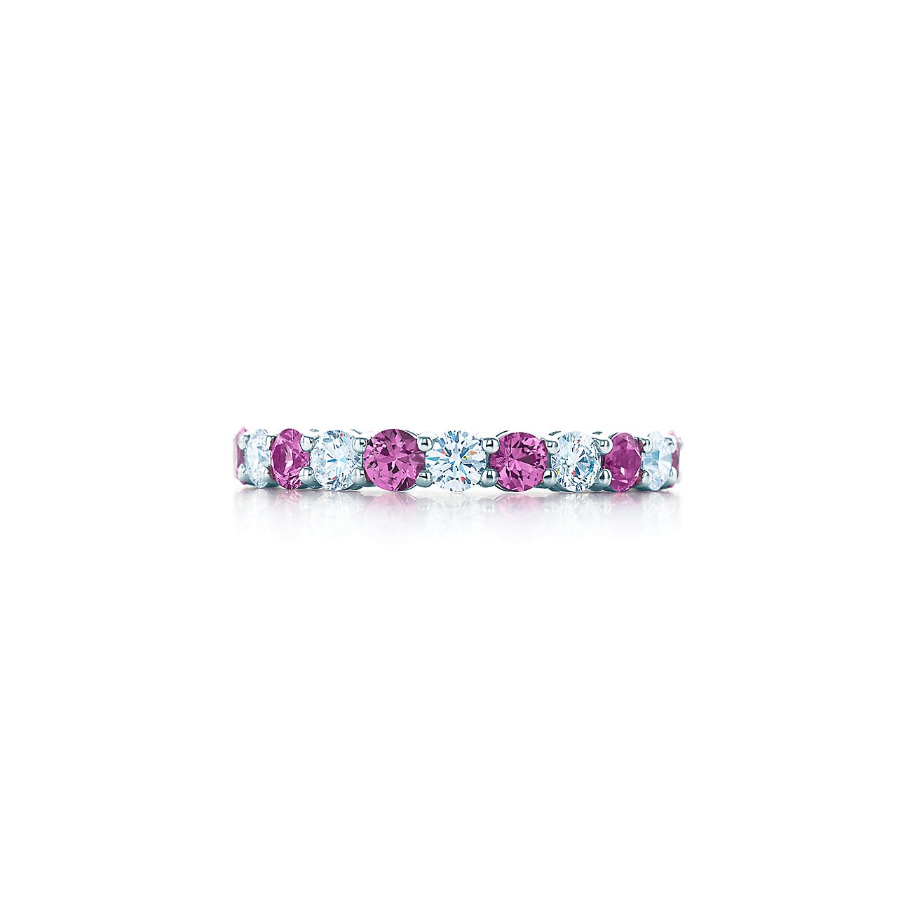 Tiffany & Co. Pink Sapphire and Diamond Embrace Band Ring by Tiffany & Co.