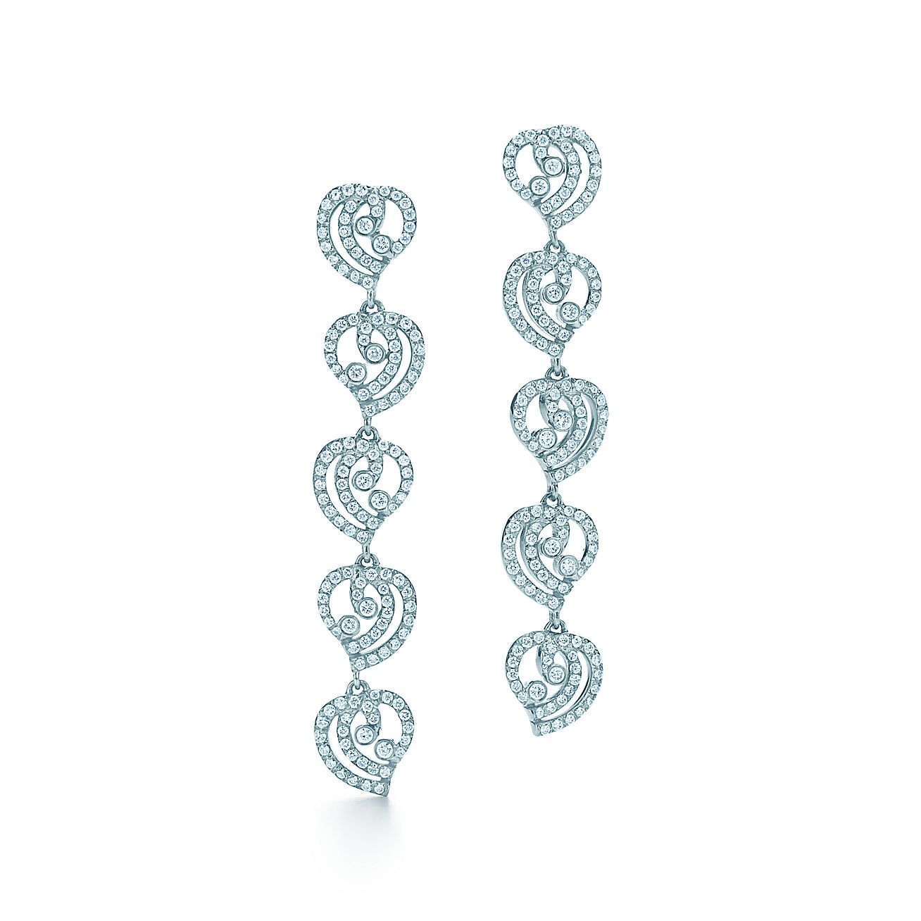 tiffany enchant:心形吊坠式耳环