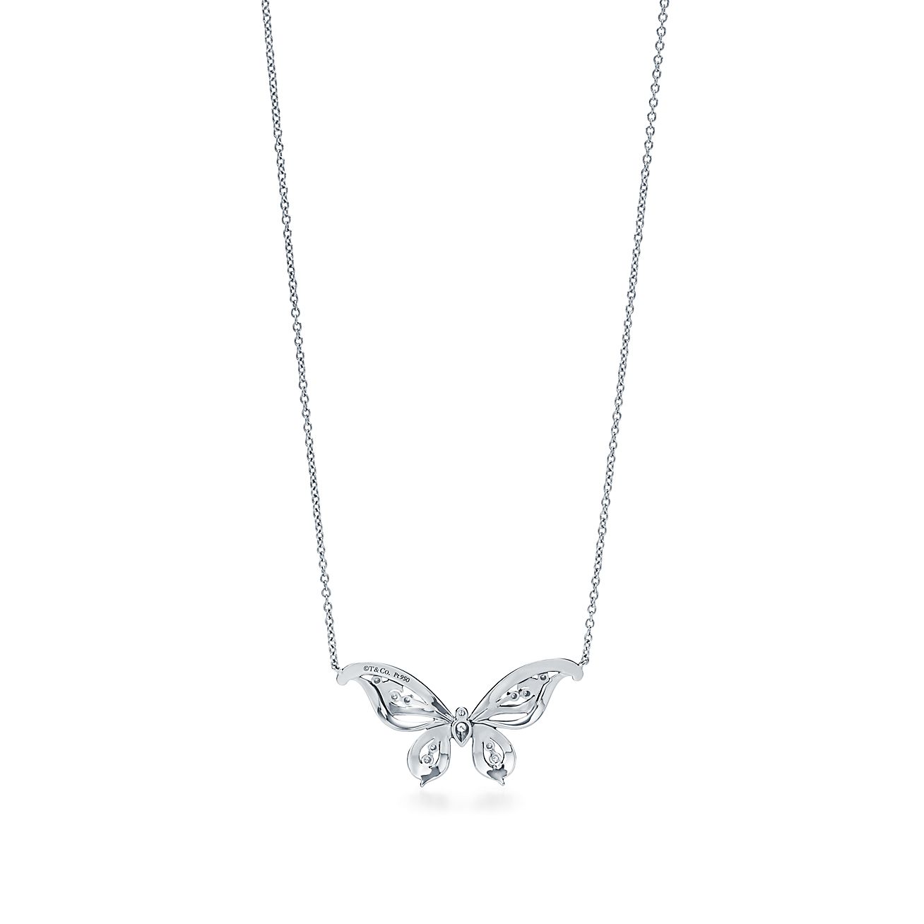 tiffany butterfly necklace silver