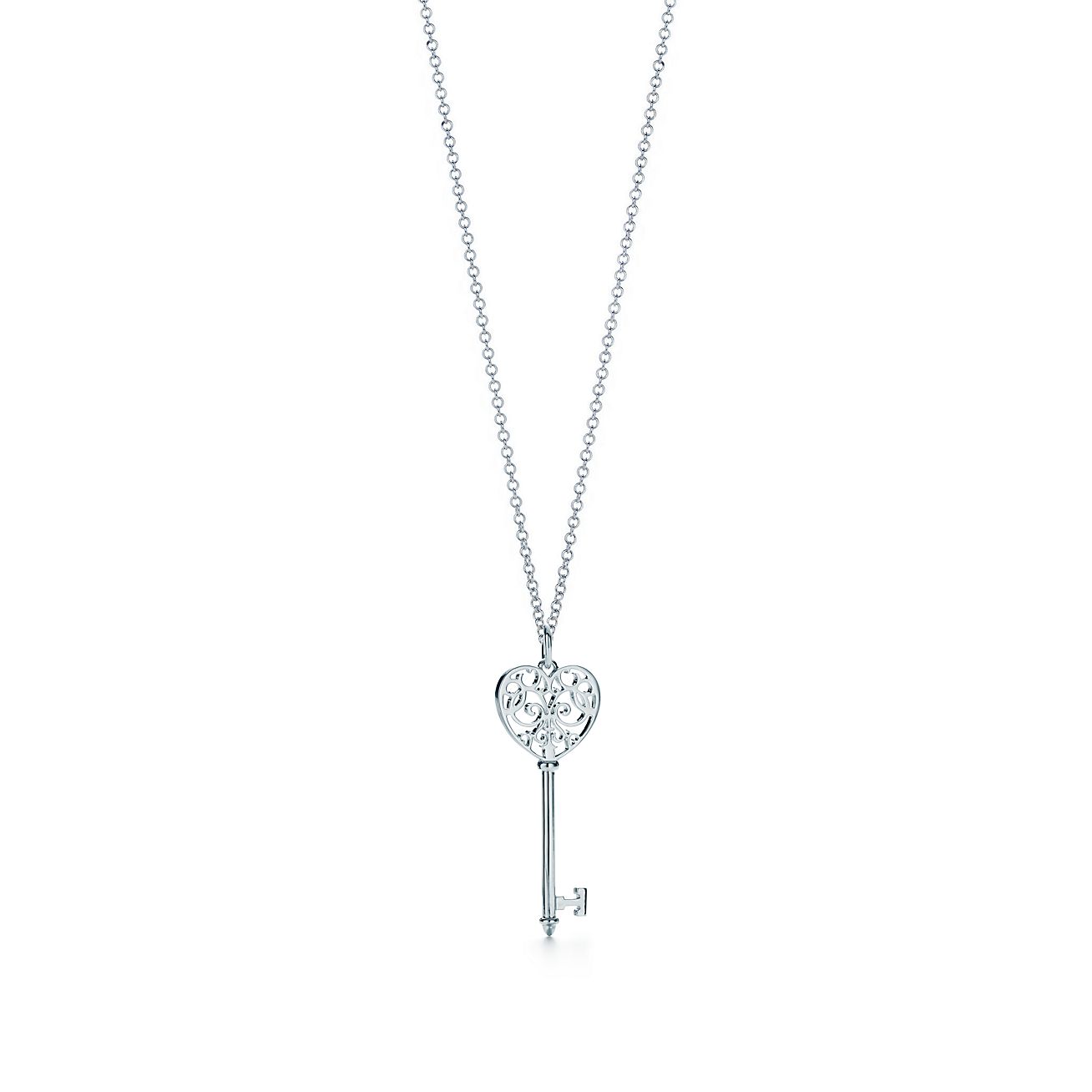 Tiffany Enchant® heart key pendant in 