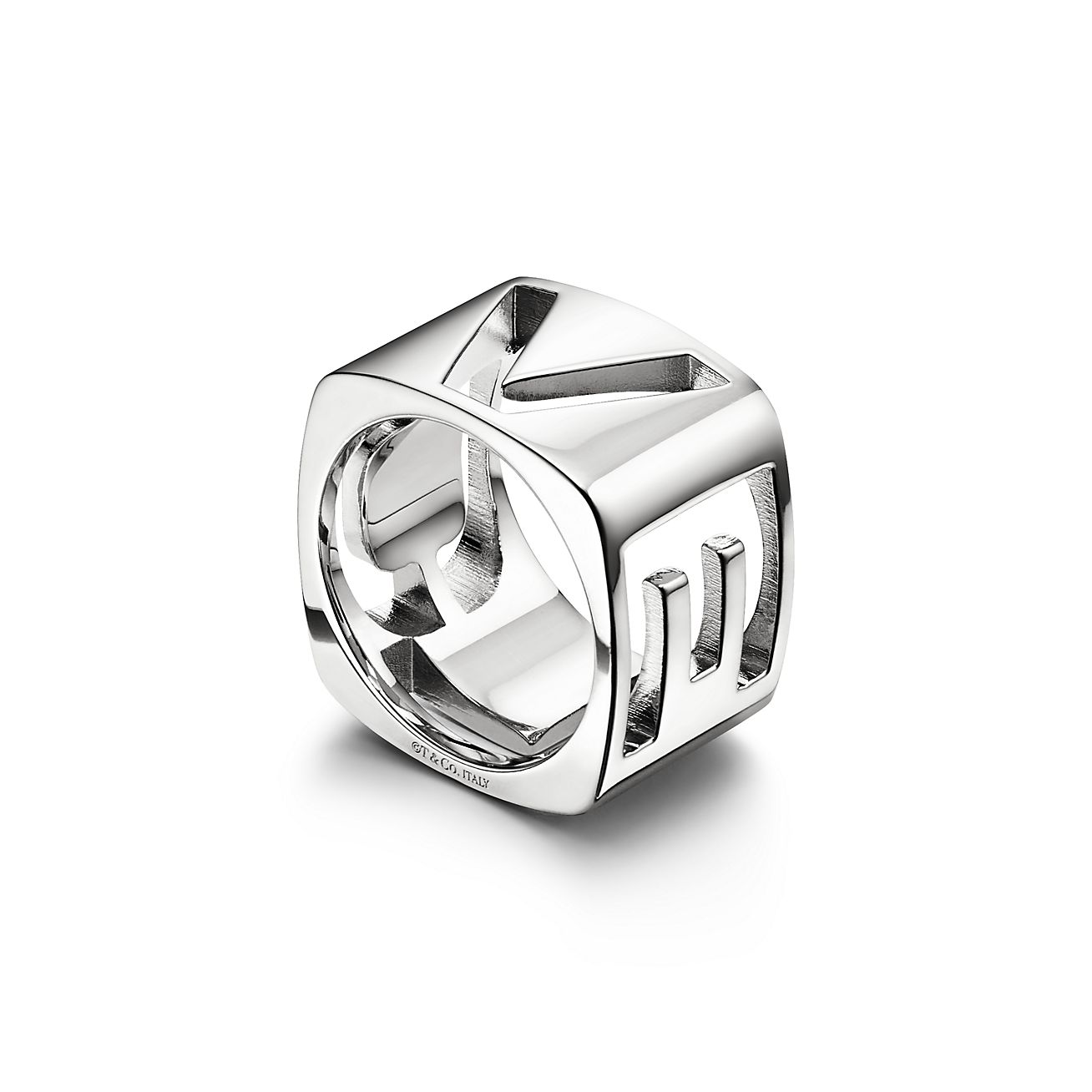Tiffany Era Scarf Ring in Palladium-plated Metal