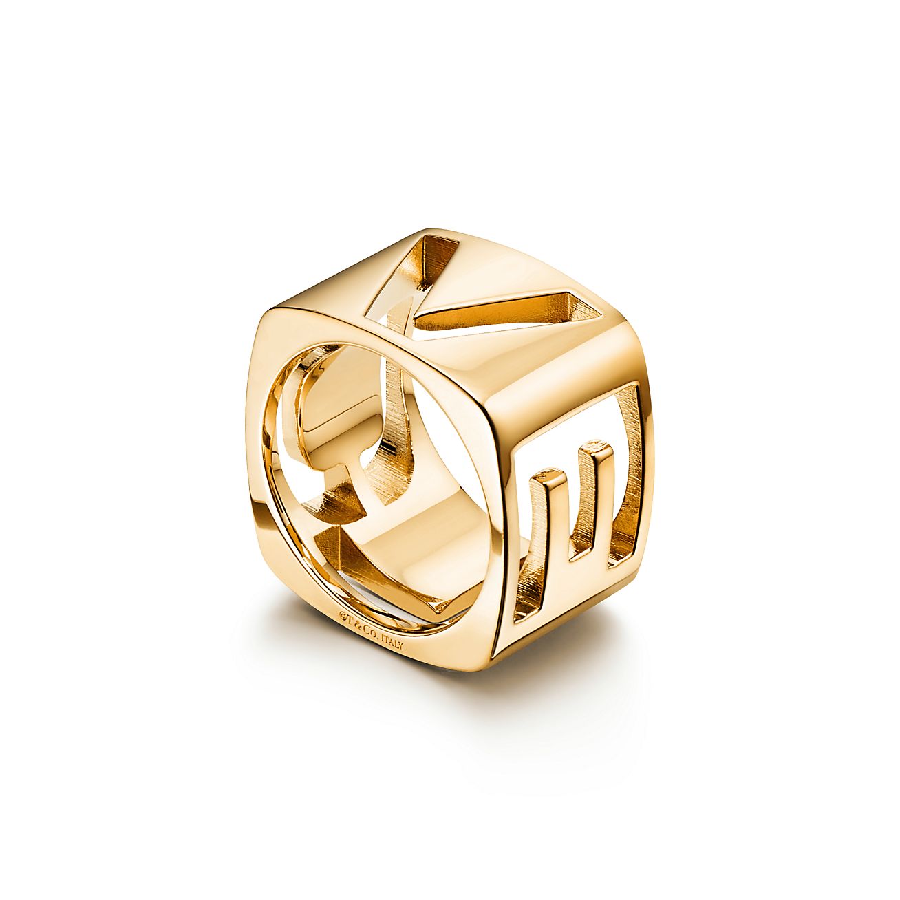 Return to Tiffany™ Scarf Ring in Yellow Gold-plated Metal