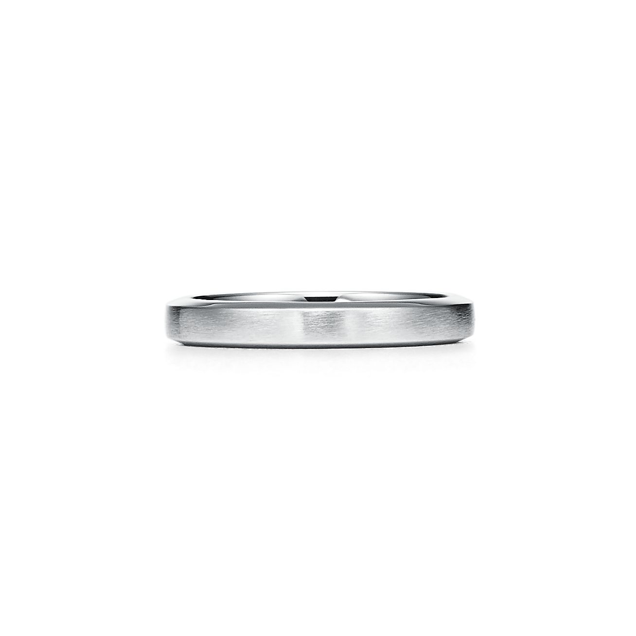 Tiffany Essential Band Satin Finish Ring In Platinum 3 Mm Wide Tiffany Co