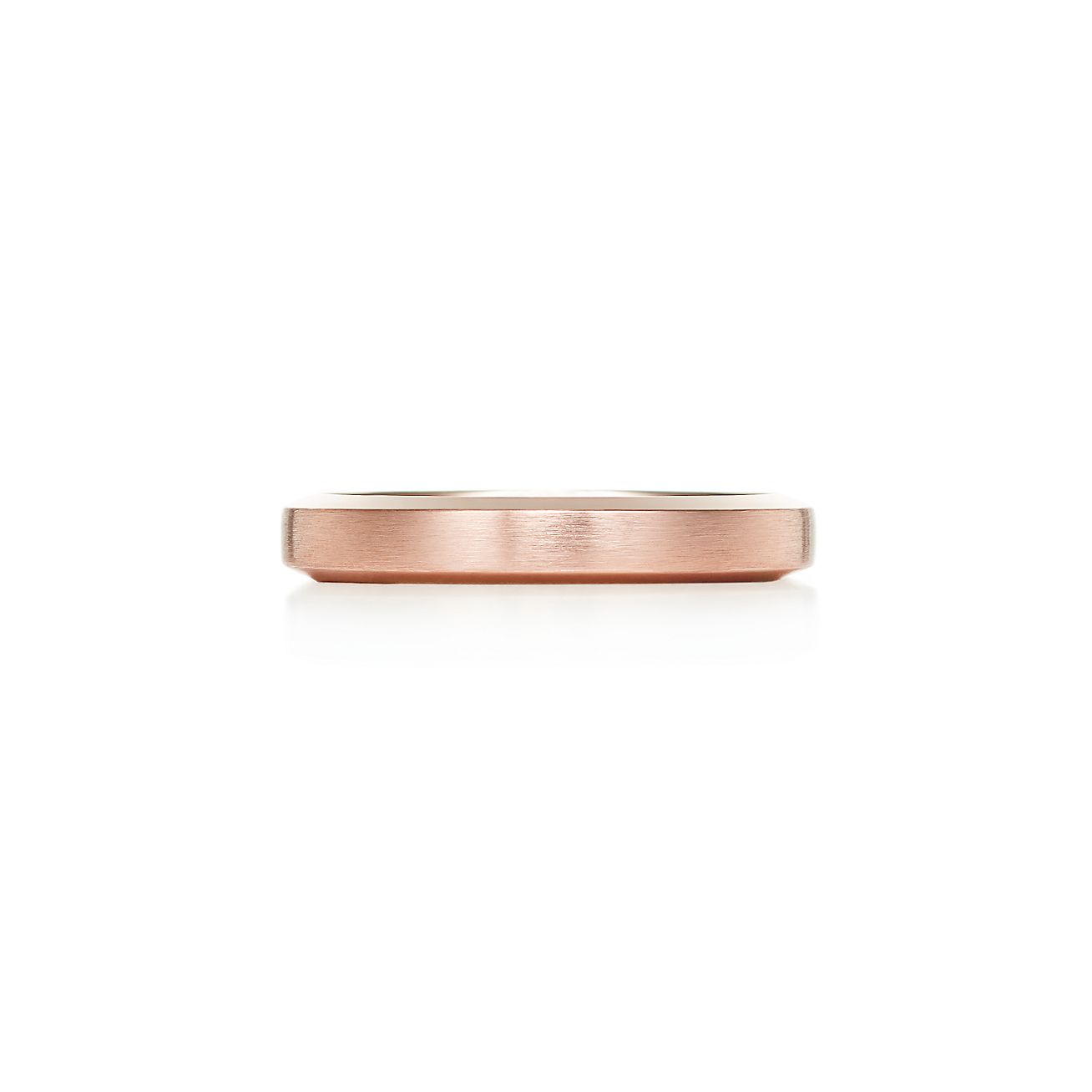 Tiffany Essential Band satin finish ring in 18k rose gold, 3 mm 