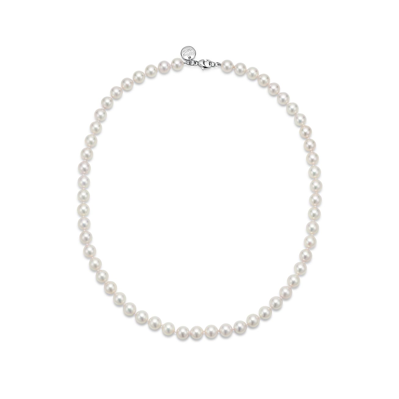 Tiffany Essential Pearls necklace of Akoya pearls with an 18k