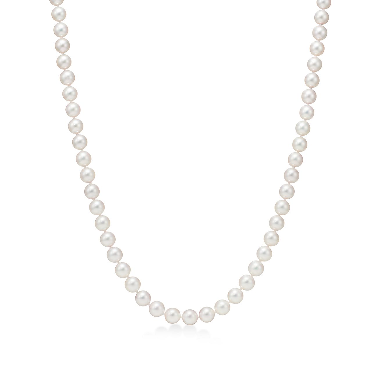 Tiffany Essential Pearls necklace of Akoya pearls with an 18ct white