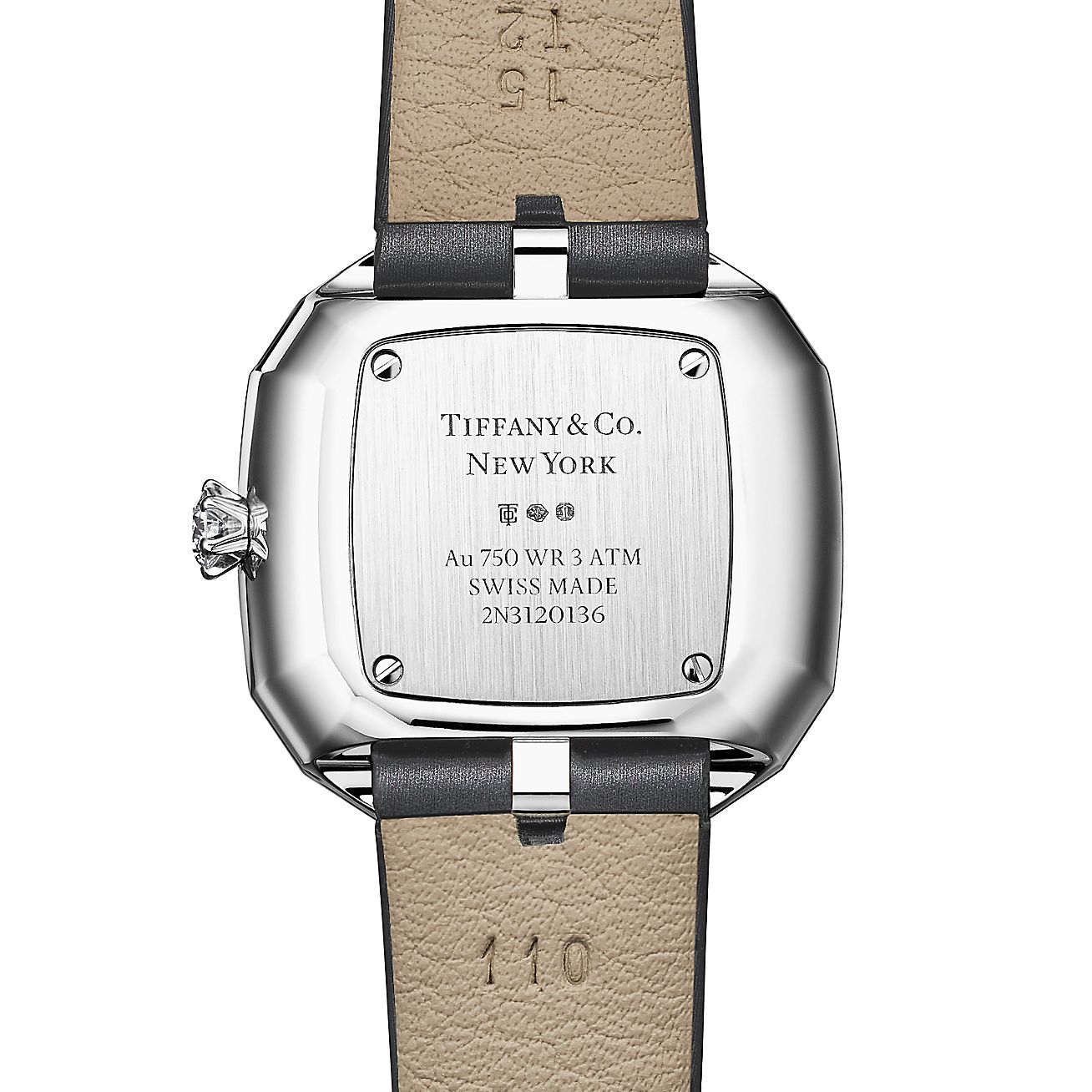 Tiffany Eternity 28 MM Cushion-shaped Watch in White Gold with Diamonds - Alternate shot 1
