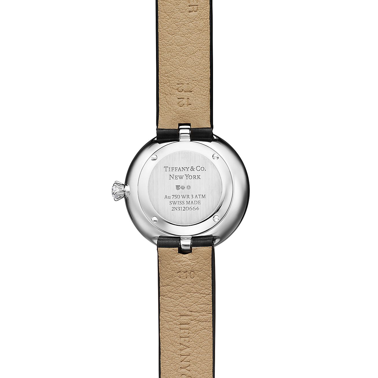Tiffany Eternity 28 mm Round Watch in White Gold with Diamonds - Alternate shot 1