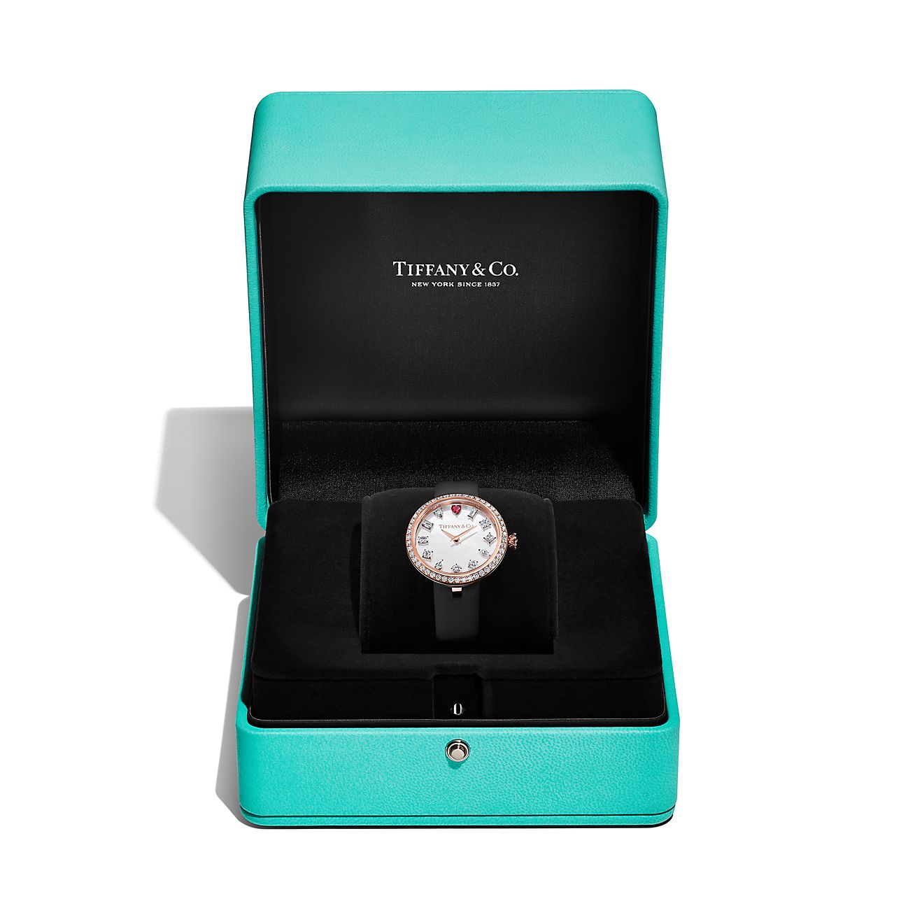 Tiffany Eternity 28 MM Round Watch in Rose Gold with a Rubellite and  Diamonds | Tiffany & Co. US