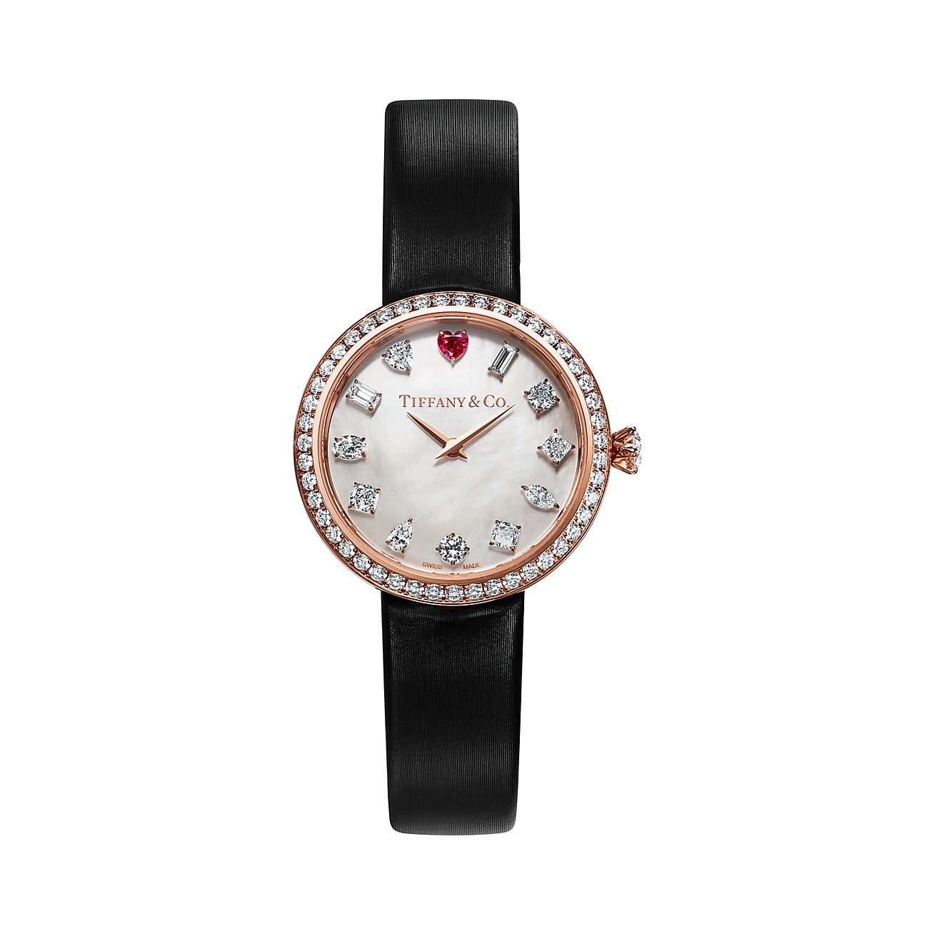 Tiffany Eternity 28 MM Round Watch in Rose Gold with a Rubellite and  Diamonds | Tiffany & Co. US