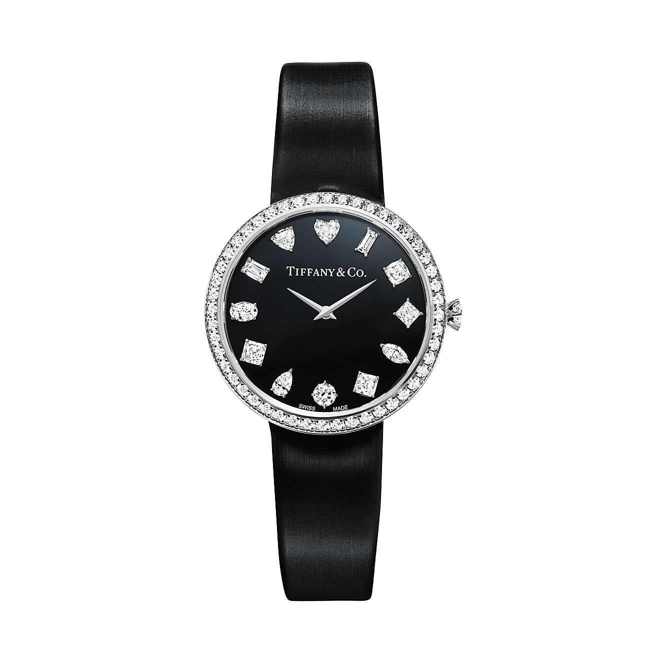 Tiffany Eternity 32 mm Round Watch in White Gold with Diamonds
