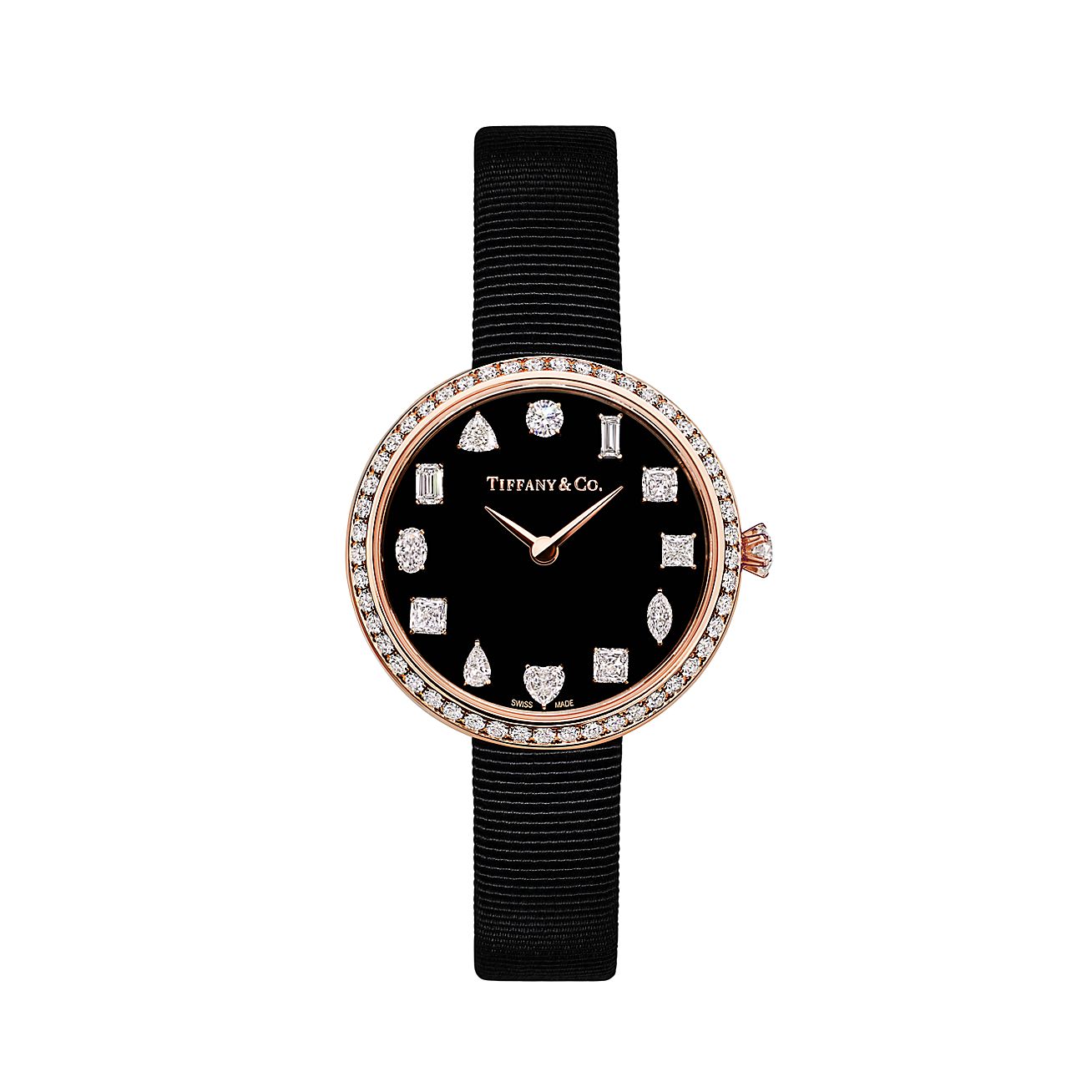 Tiffany Eternity 32 mm Round Watch in Rose Gold with Diamonds