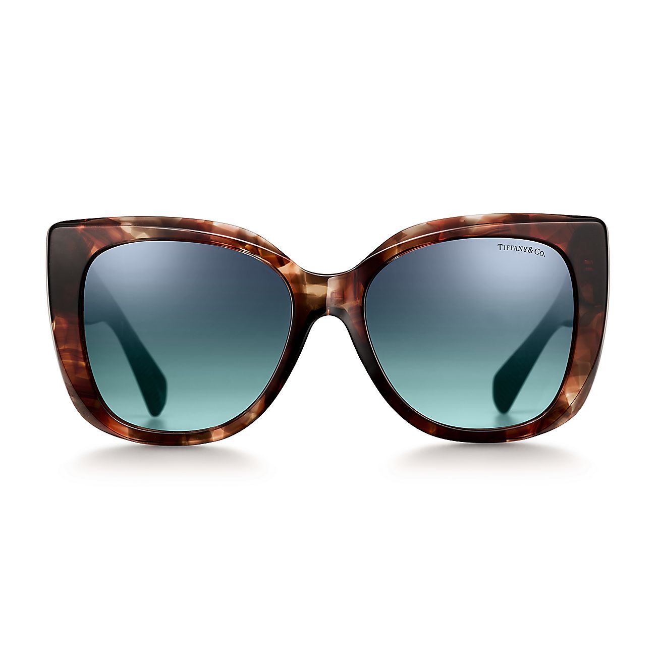 Tiffany & Co sunglasses, gold and Tiffany blue frame, tortoise, NWT Tiffany T:Sunglasses in Gold-plated Metal with Gray Lenses  main image 4