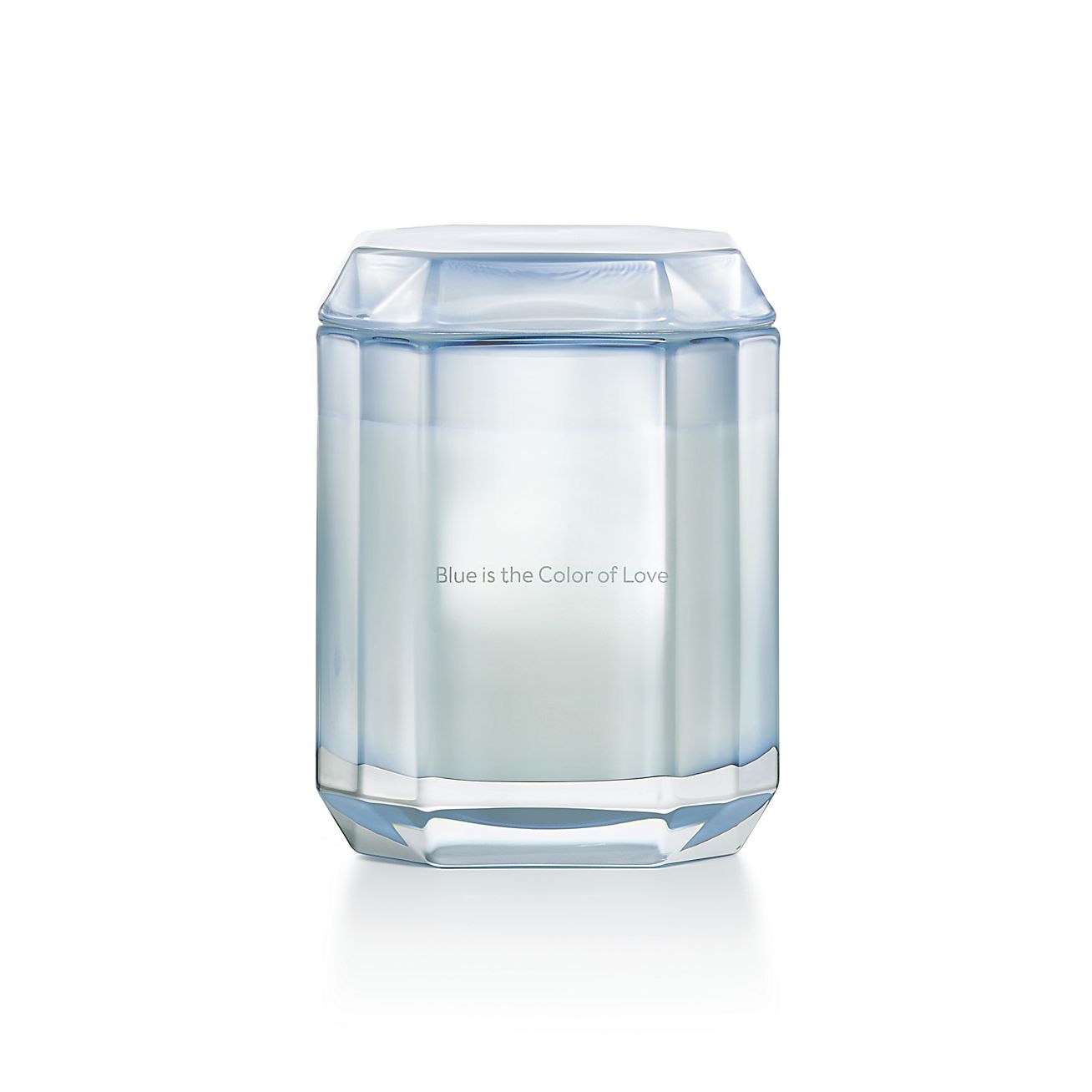 Tiffany Facets Blue Is the Color of Love Candle
