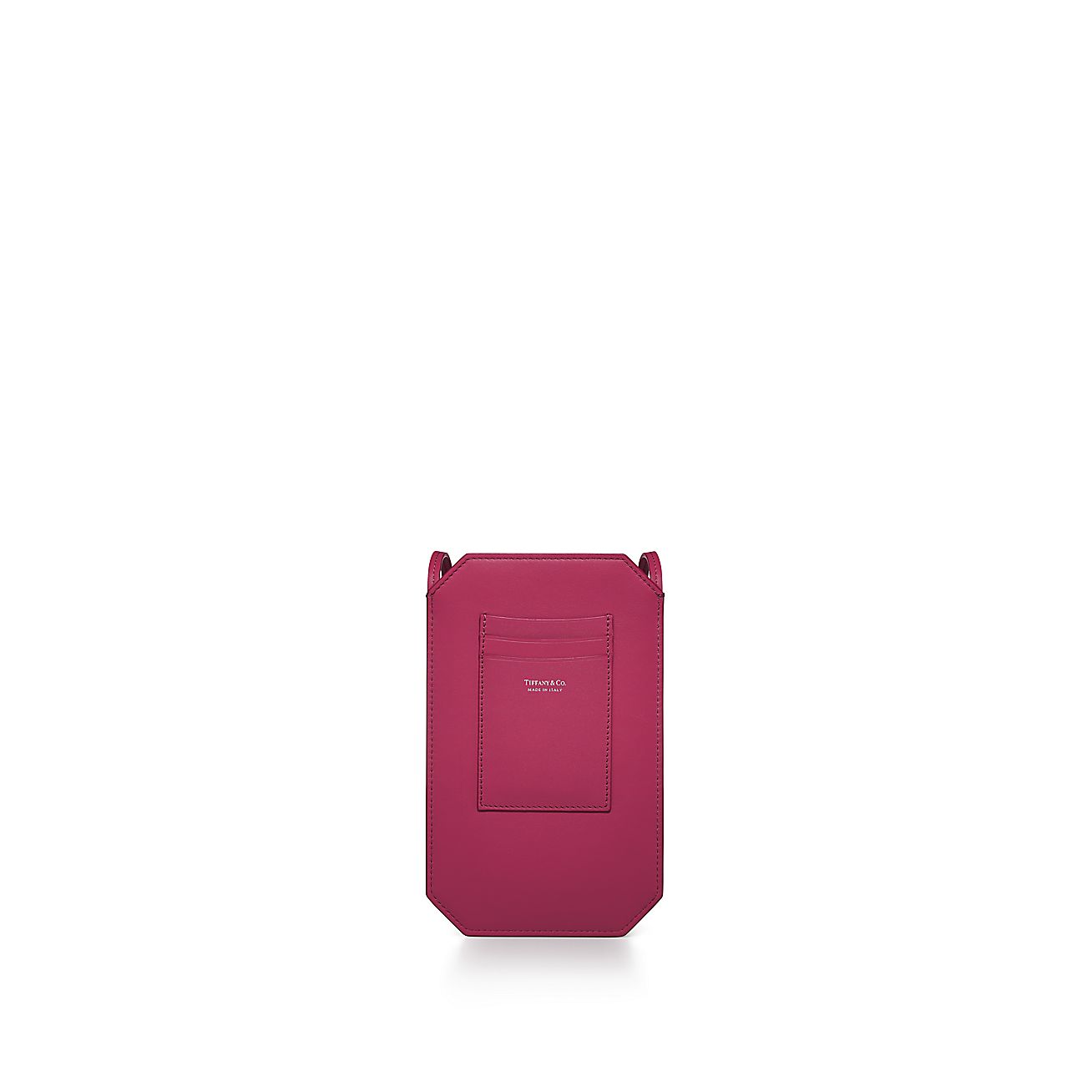 Tiffany Facets Crossbody Phone Case in Fuchsia Red Intarsia Leather |  Tiffany & Co.