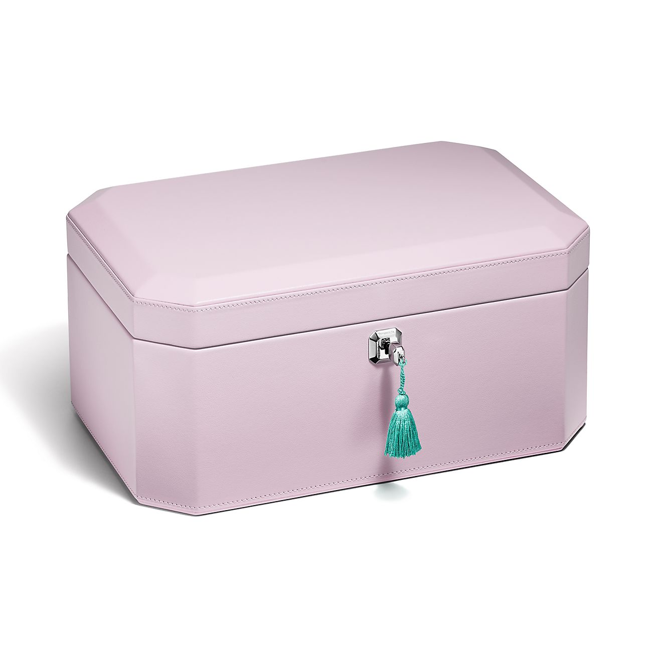 Tiffany Facets Extra Large Jewelry Box in Kunzitecolored Leather