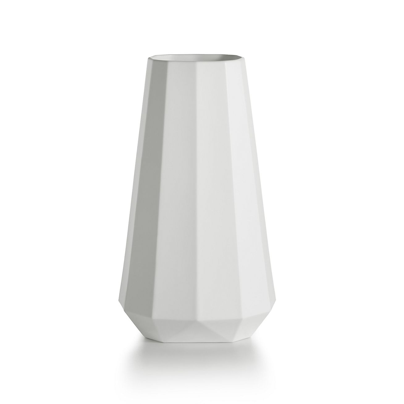 Tiffany Facets Large Tapered Vase in Bone China