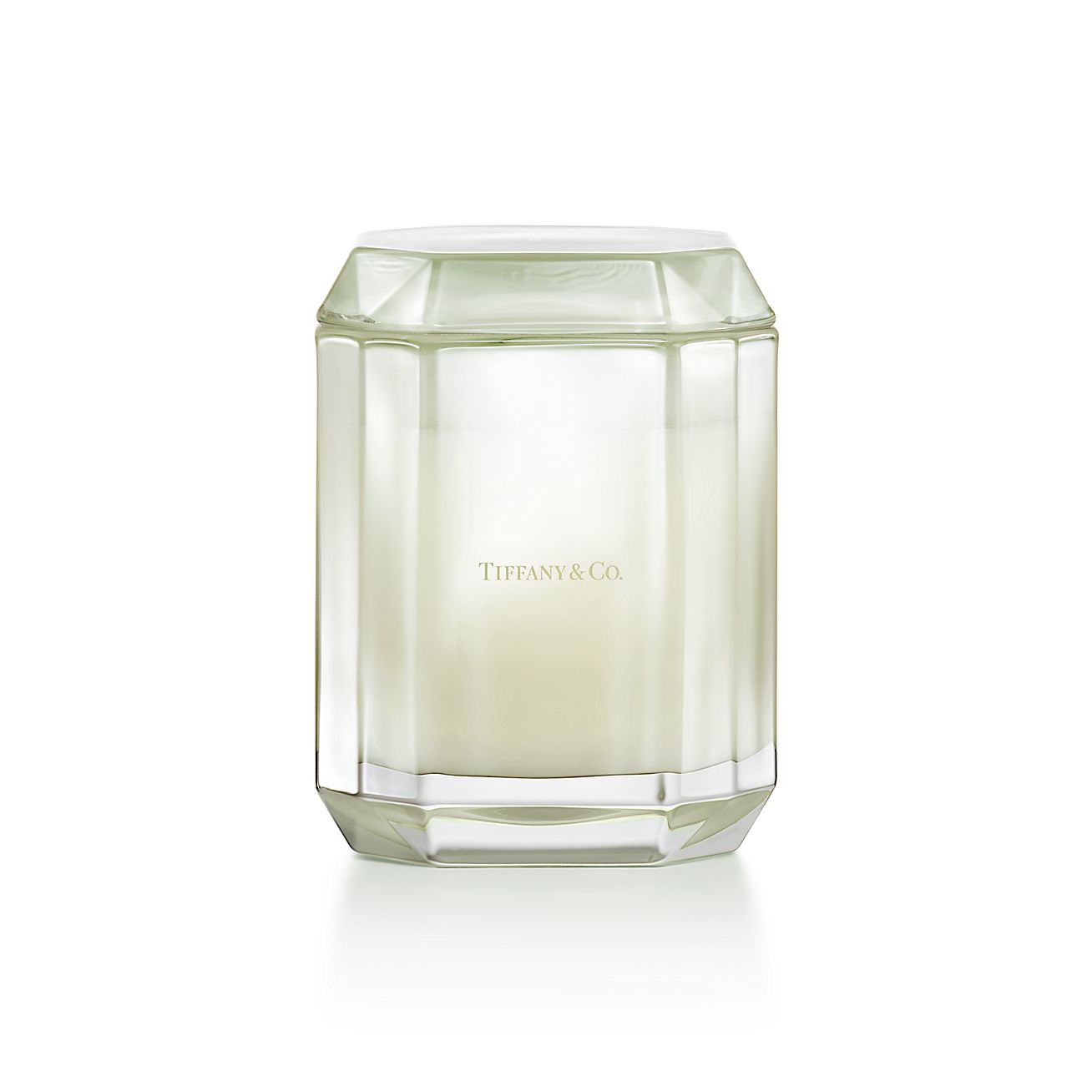 Tiffany Facets The House of Tiffany Candle in Tsavorite-colored Glass