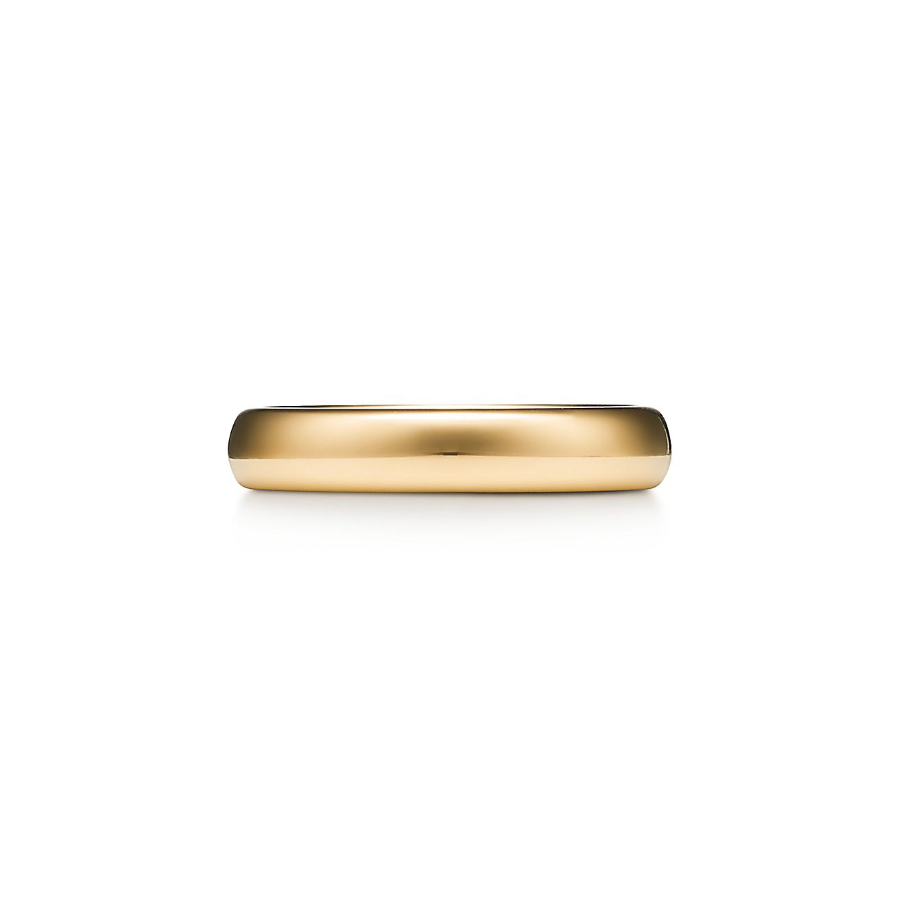 Обручальное кольцо Tiffany Forever из желтого золота, ширина – 4 мм ...