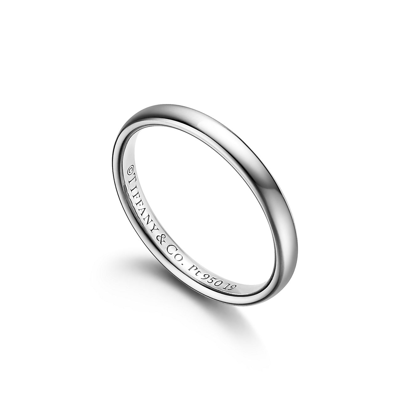 Argolla de matrimonio Tiffany Forever en platino 2.5 mm de ancho Tiffany Co