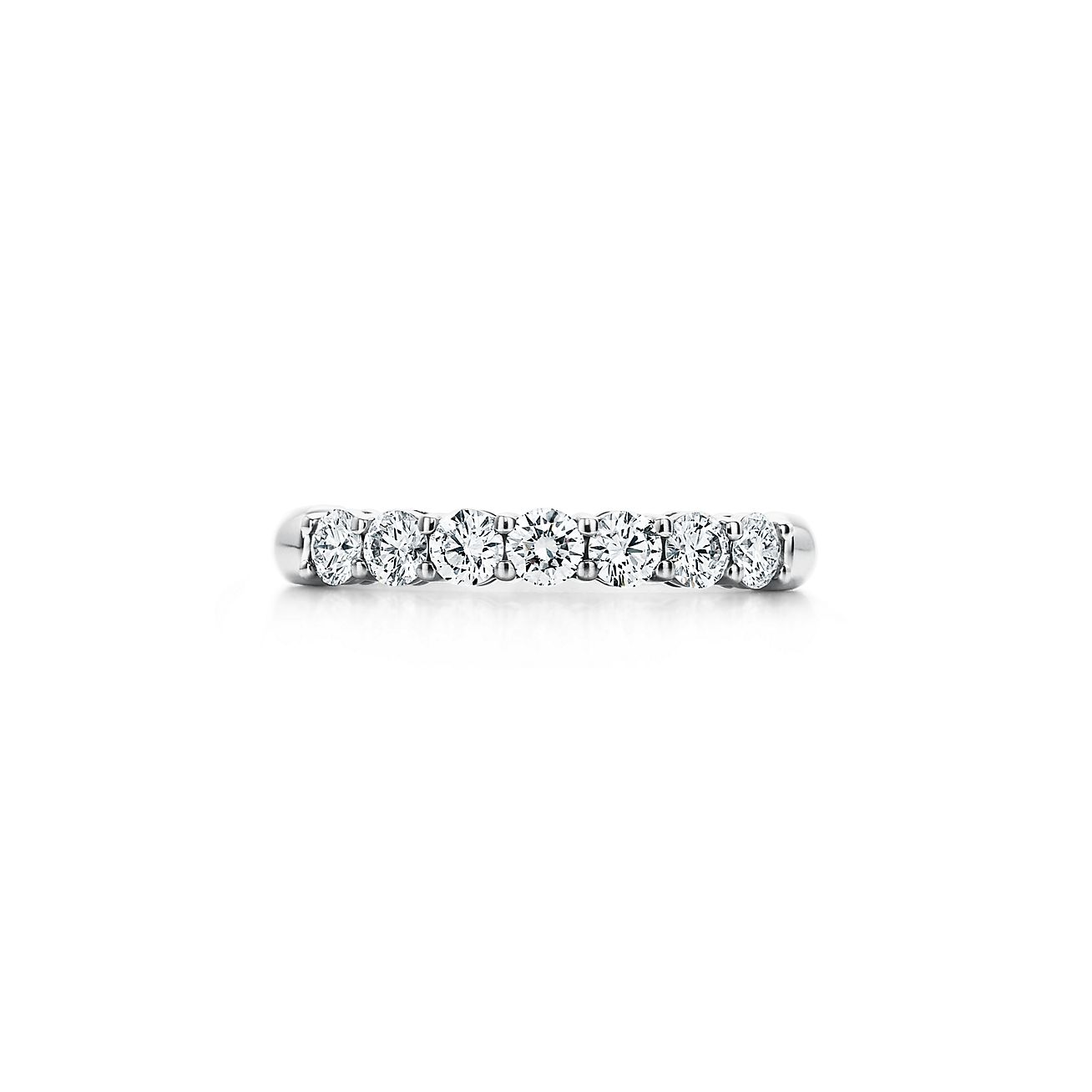 tempel vee industrie Tiffany Forever Band Ring in Platinum with a Half-circle of Diamonds, 3 mm  Wide | Tiffany & Co.