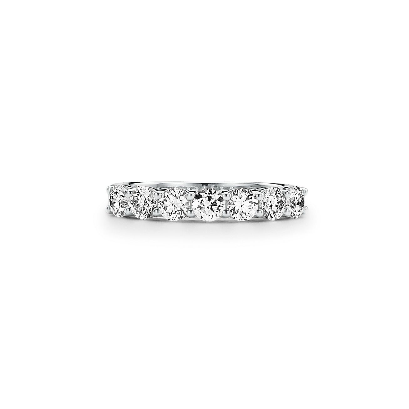 sjaal Arbeid zeven Tiffany Forever Band Ring in Platinum with a Half-circle of Diamonds, 3.5  mm | Tiffany & Co.