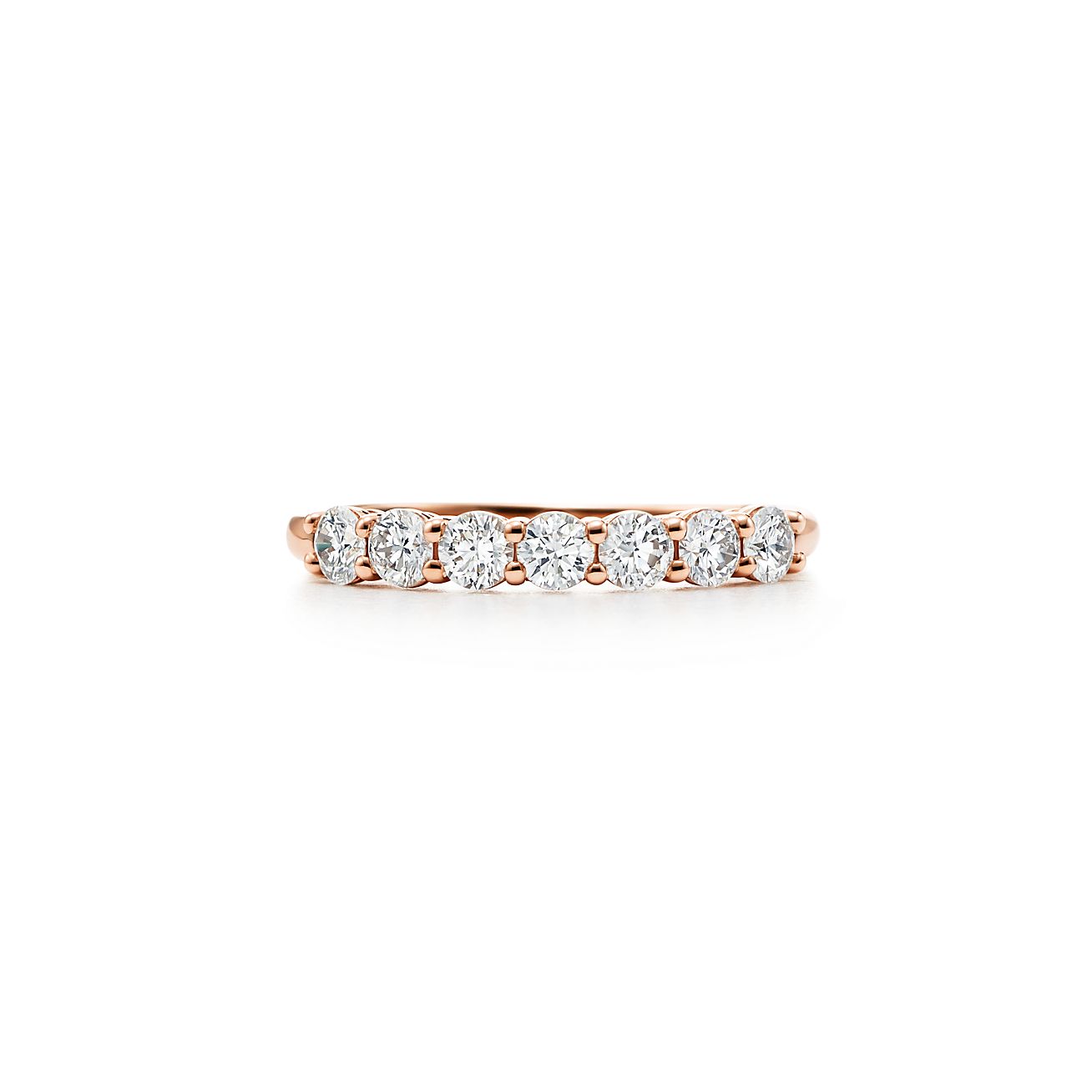 Tiffany Forever Band Ring in Rose Gold with a Half-circle of