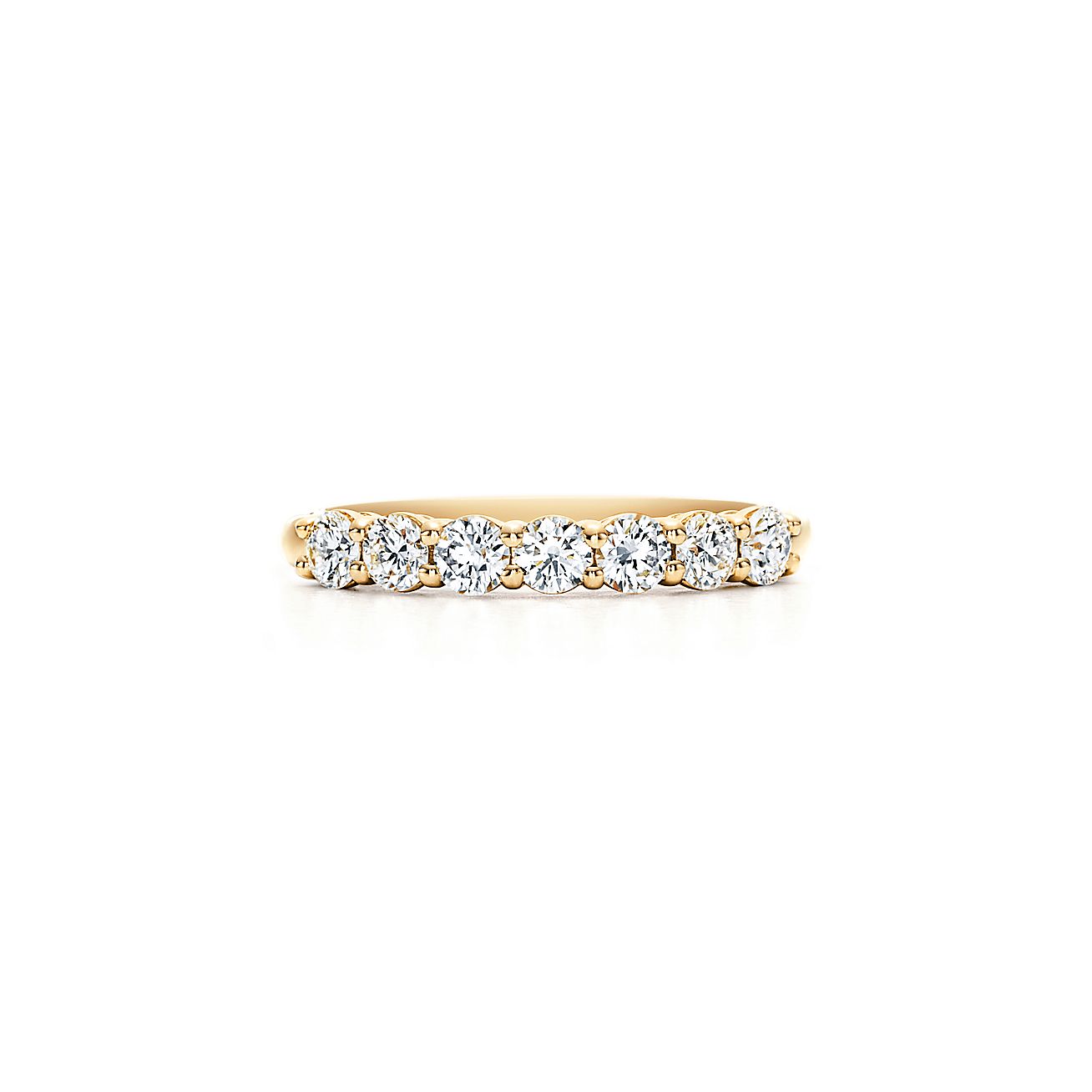 hiërarchie Legende Wreed Tiffany Forever Band Ring in Yellow Gold with a Half-circle of Diamonds, 3  mm | Tiffany & Co.