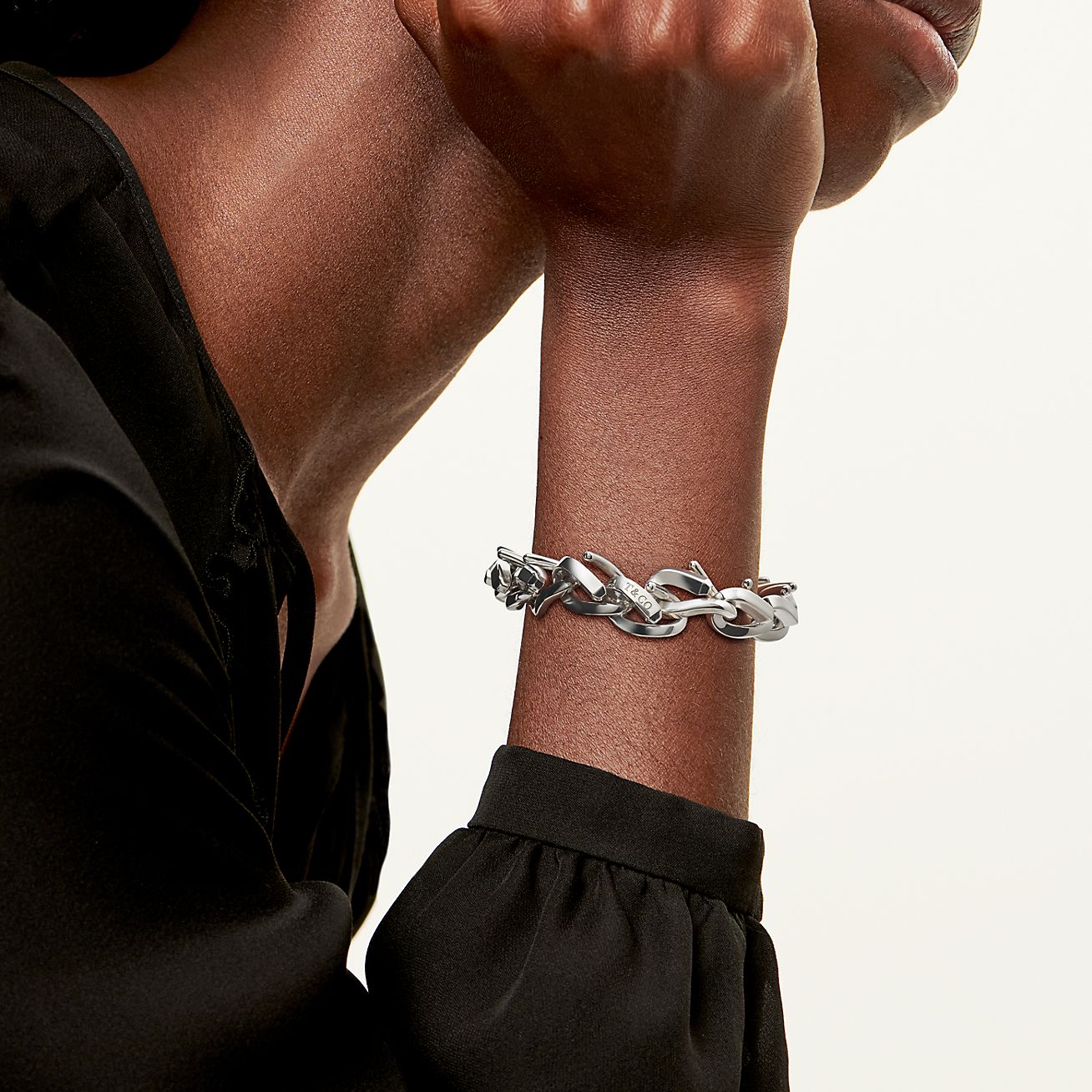 Tiffany Forge Large Link Bracelet in High-polished Sterling Silver 