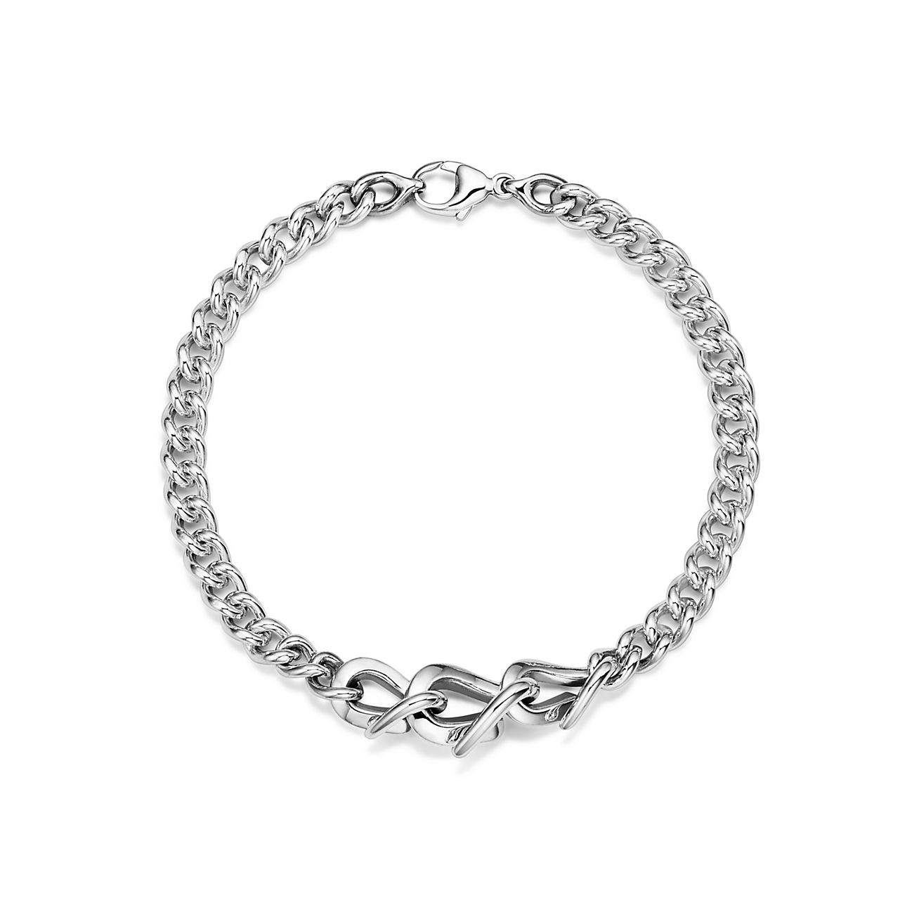 Tiffany Forge Link Bracelet in High-Polished Sterling Silver, Size: Extra Small
