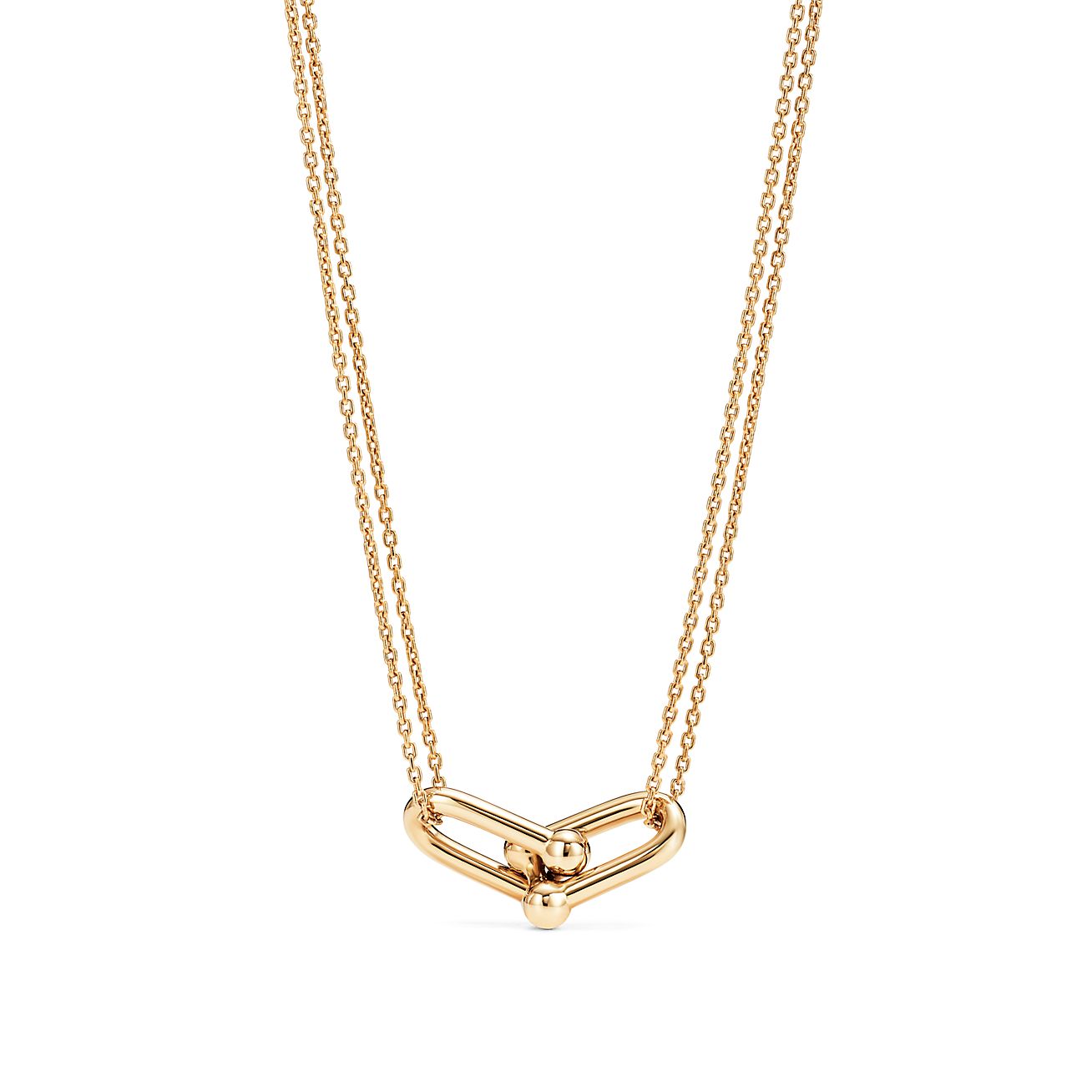 Tiffany HardWear Large Double Link Pendant in Yellow Gold