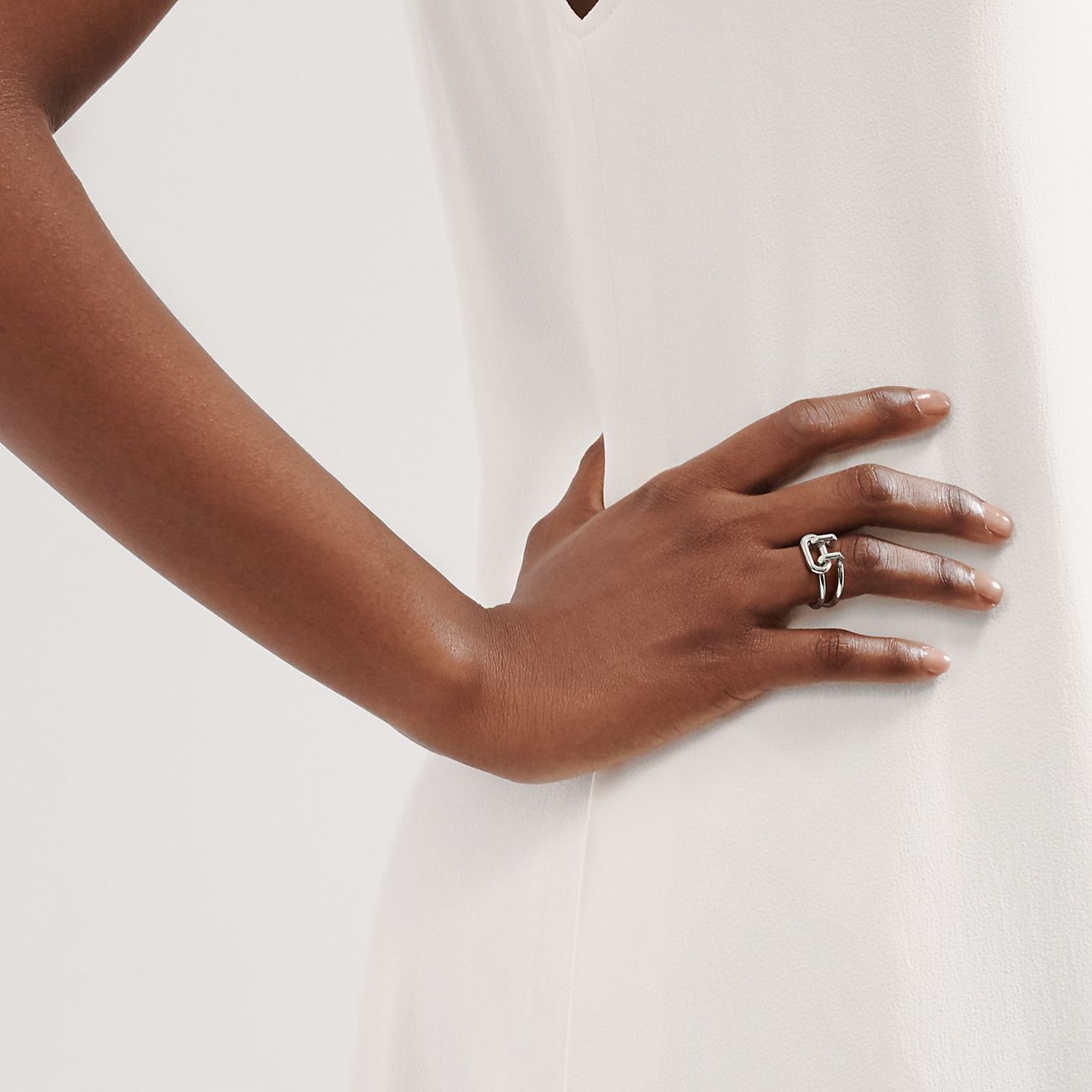 Двухрядное кольцо Tiffany HardWear из 