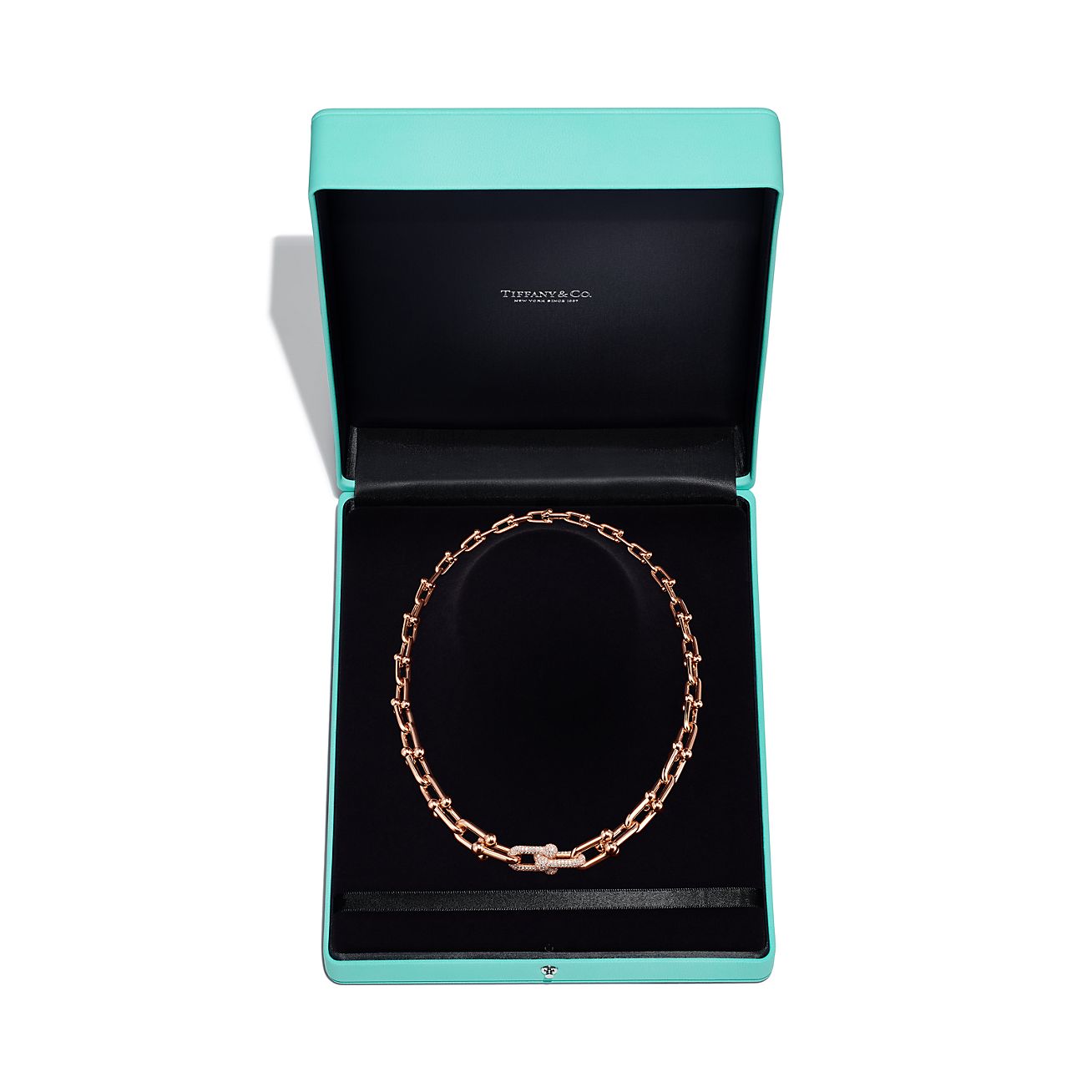 【Tiffany & Co】 Micro☆Rose Gold 18k ゲージリンク リング Tiffany HardWear Micro Link Ring in Rose Gold | Tiffany & Co. US