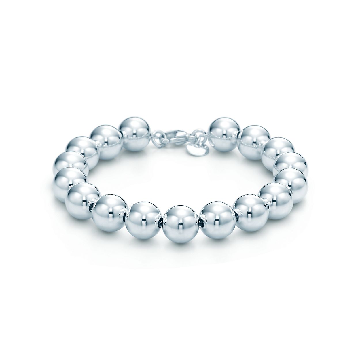 Bead Bracelet In Sterling Silver 7 5 Long And 10 Mm Tiffany Co