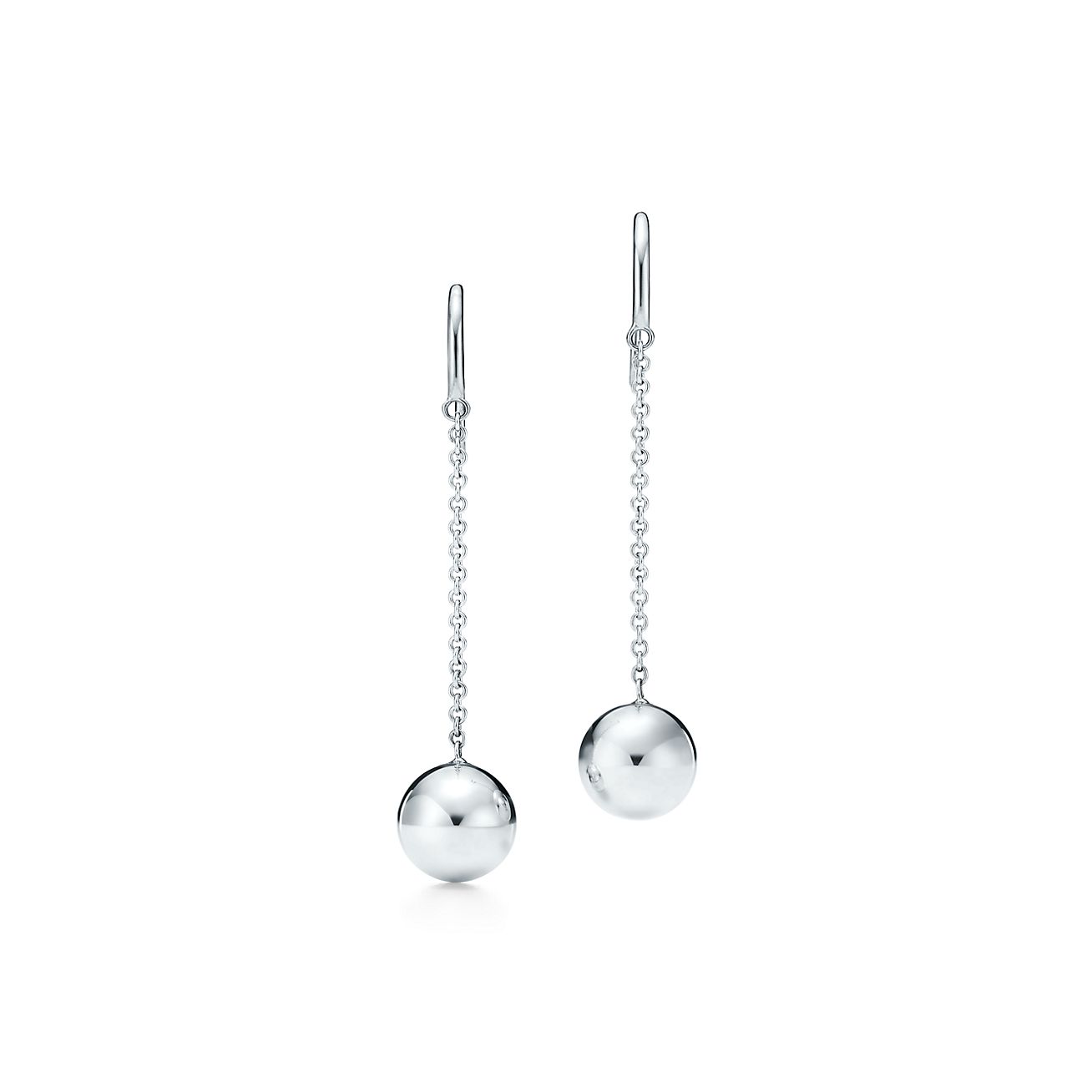 tiffany sterling silver ball earrings