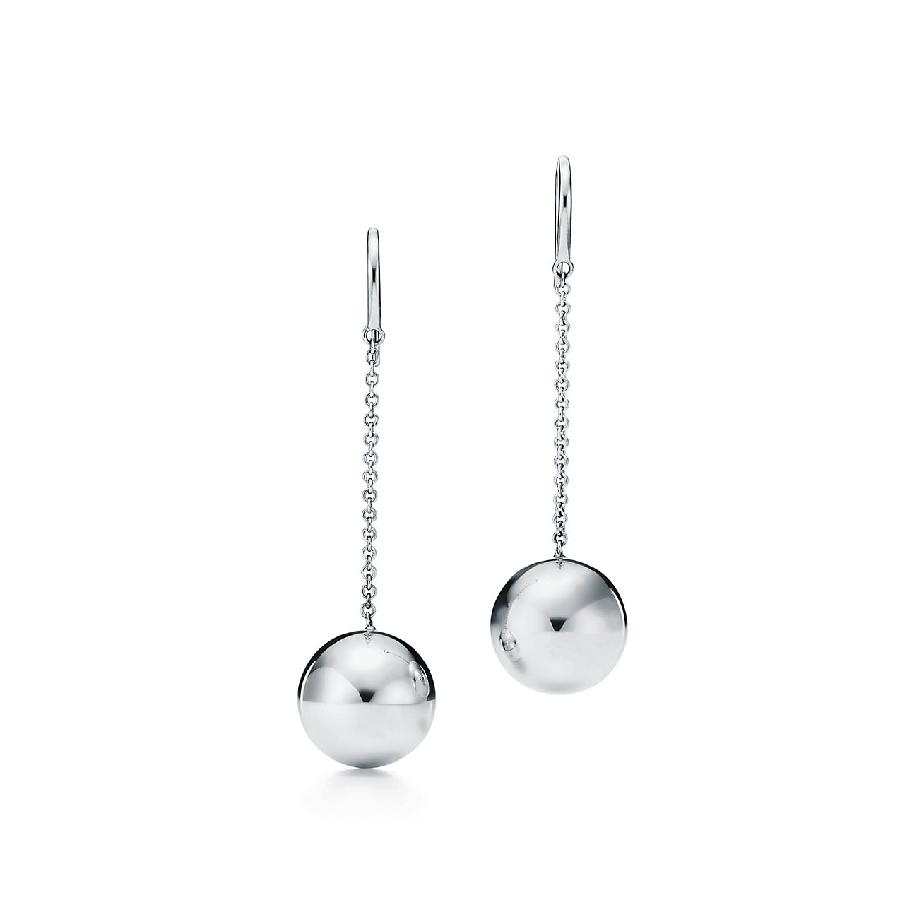 tiffany silver ball earrings