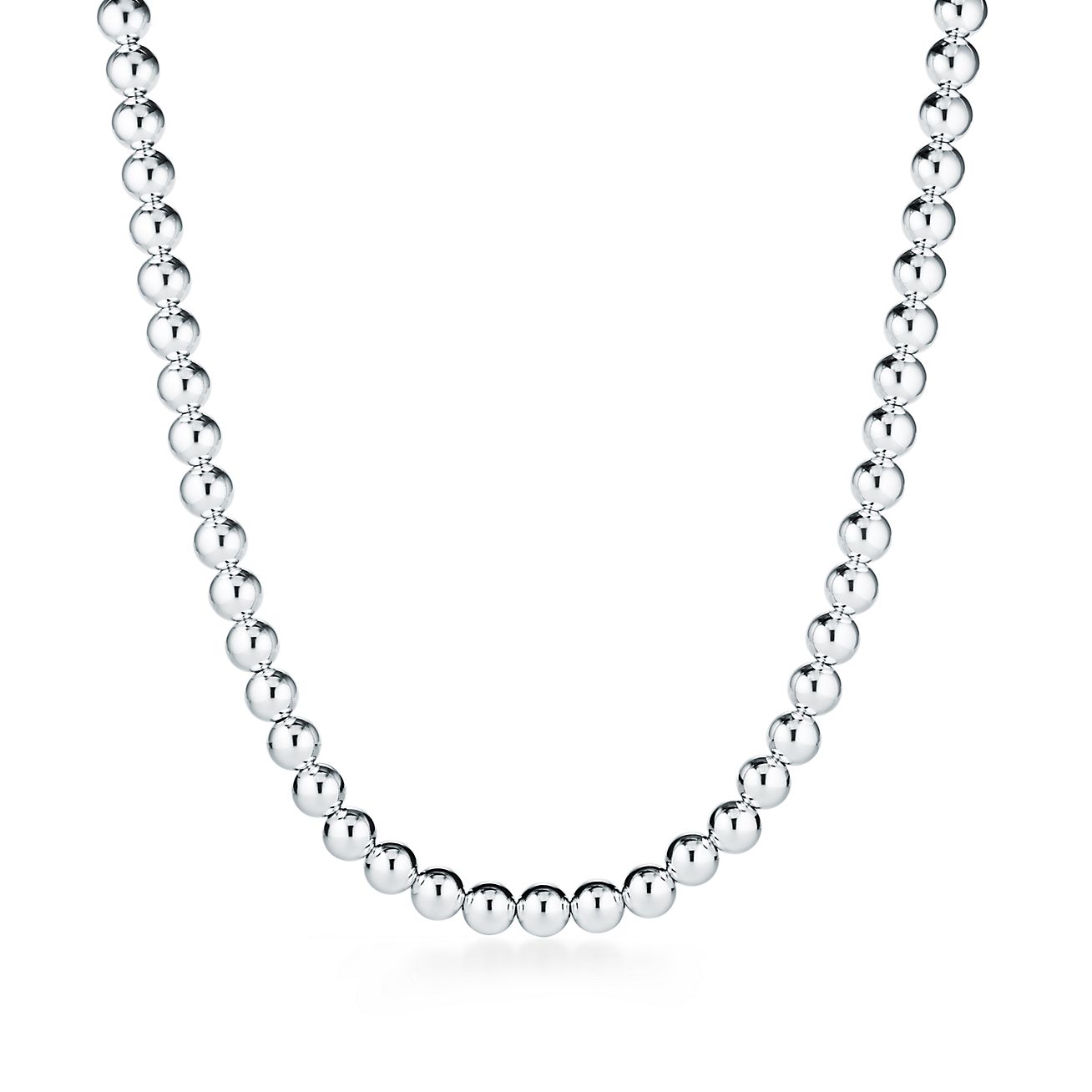 tiffany and co silver ball necklace