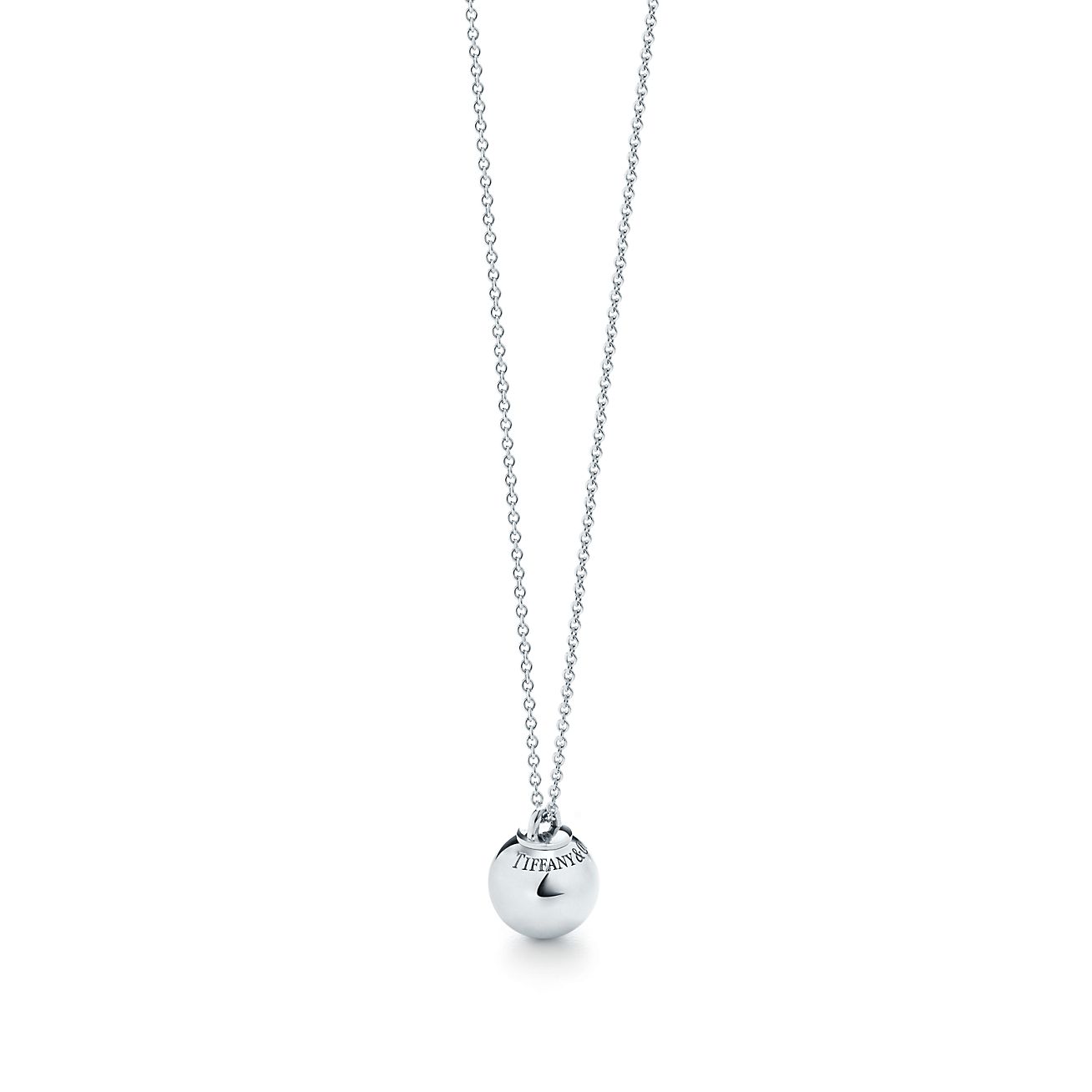 tiffany silver ball necklace